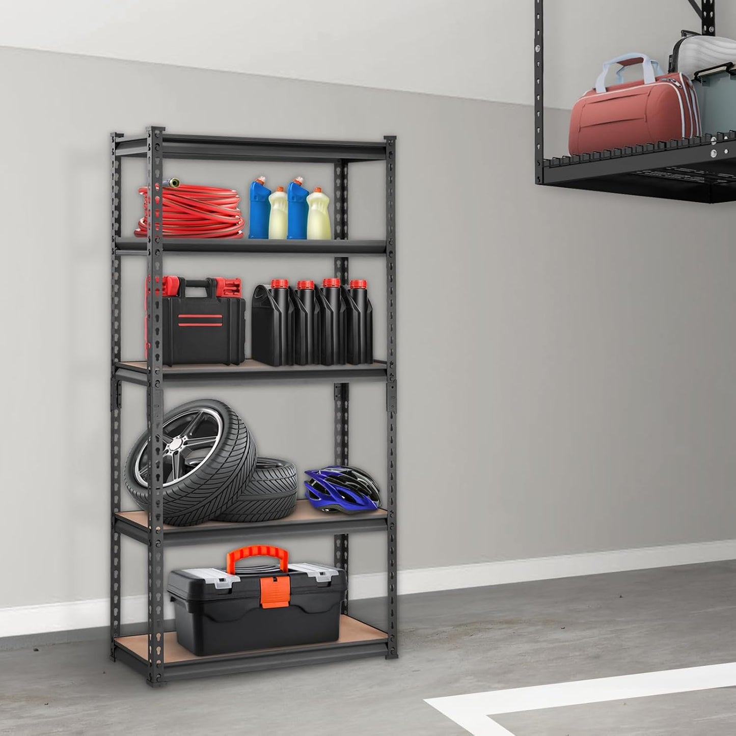 Storage Shelving Unit, 5-Tier Adjustable,  Heavy Duty Garage Shelves Metal Organizer Utility Rack