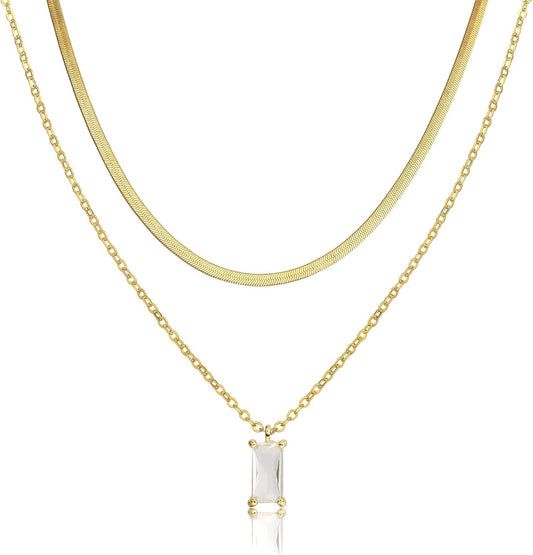 Diamond Choker Necklace for Women: Dainty 14K Gold/Sterling Silver Gold Plated CZ Jewelry, Trendy Gift