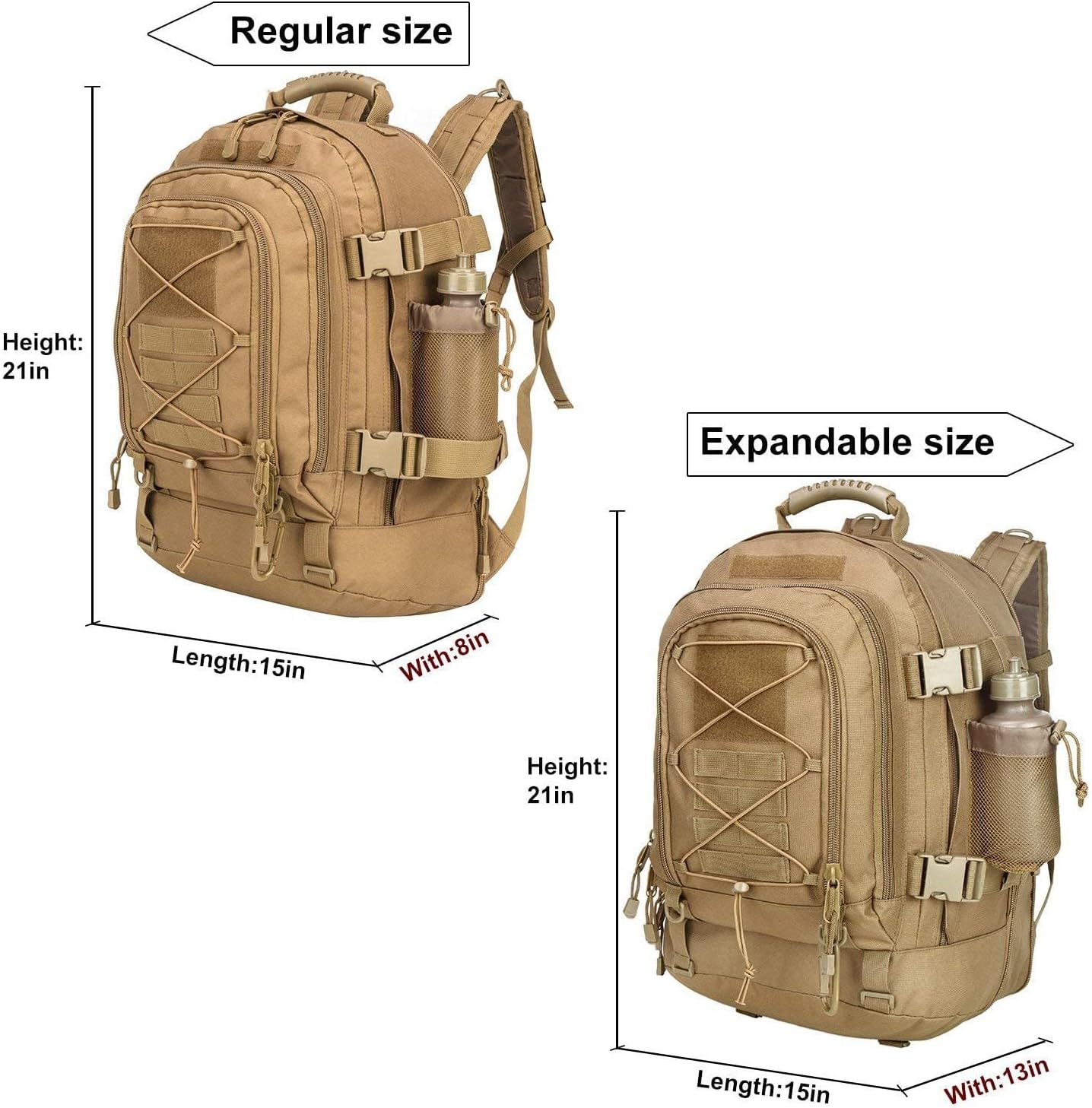Tactical Backpack Military Army Daypack - Assault Pack for Men Molle Backpacks Bug Out Bag
