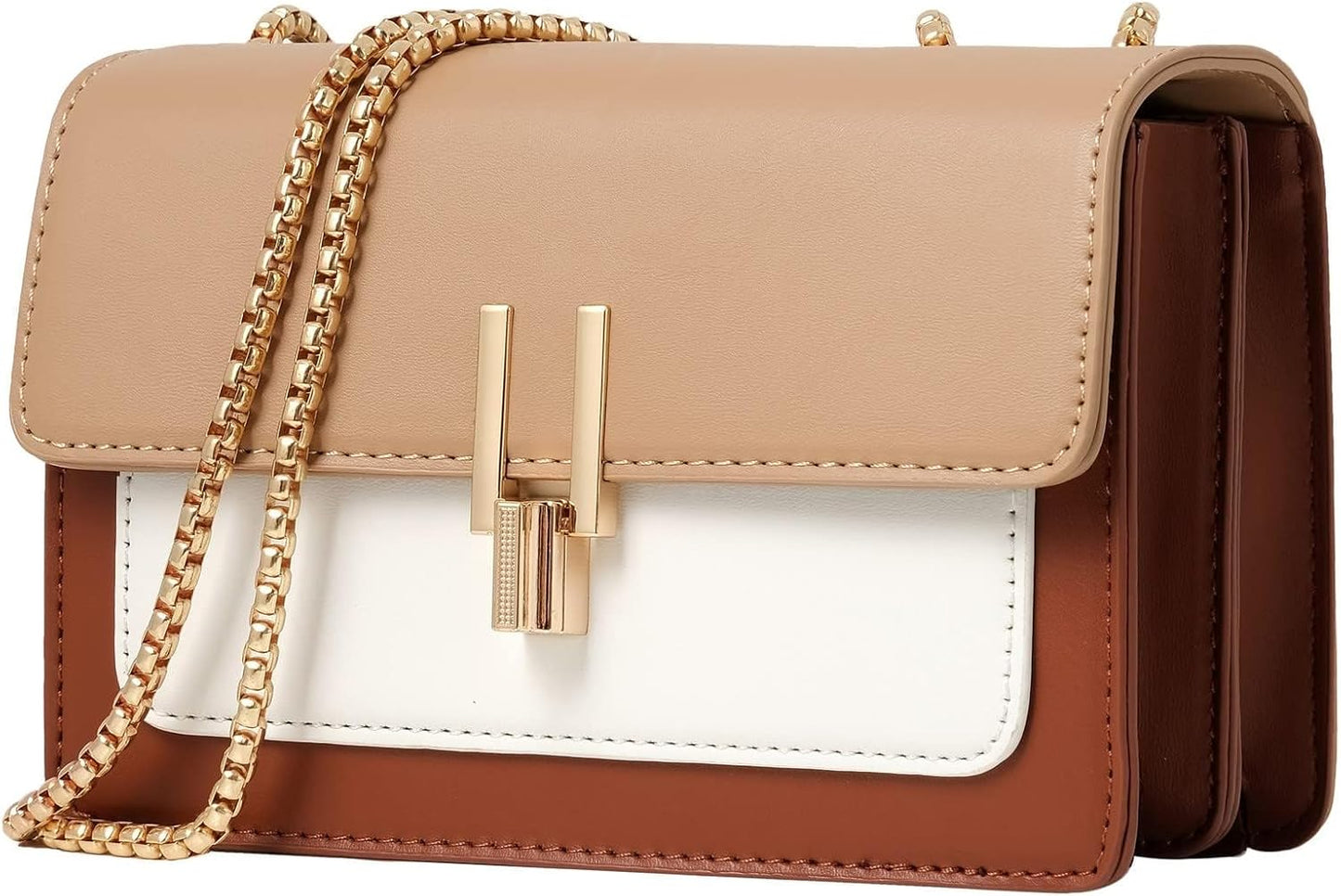 Color-Block Crossbody Bags for Women Leather Cross Body Purses Cute  Handbags Shoulder Bag