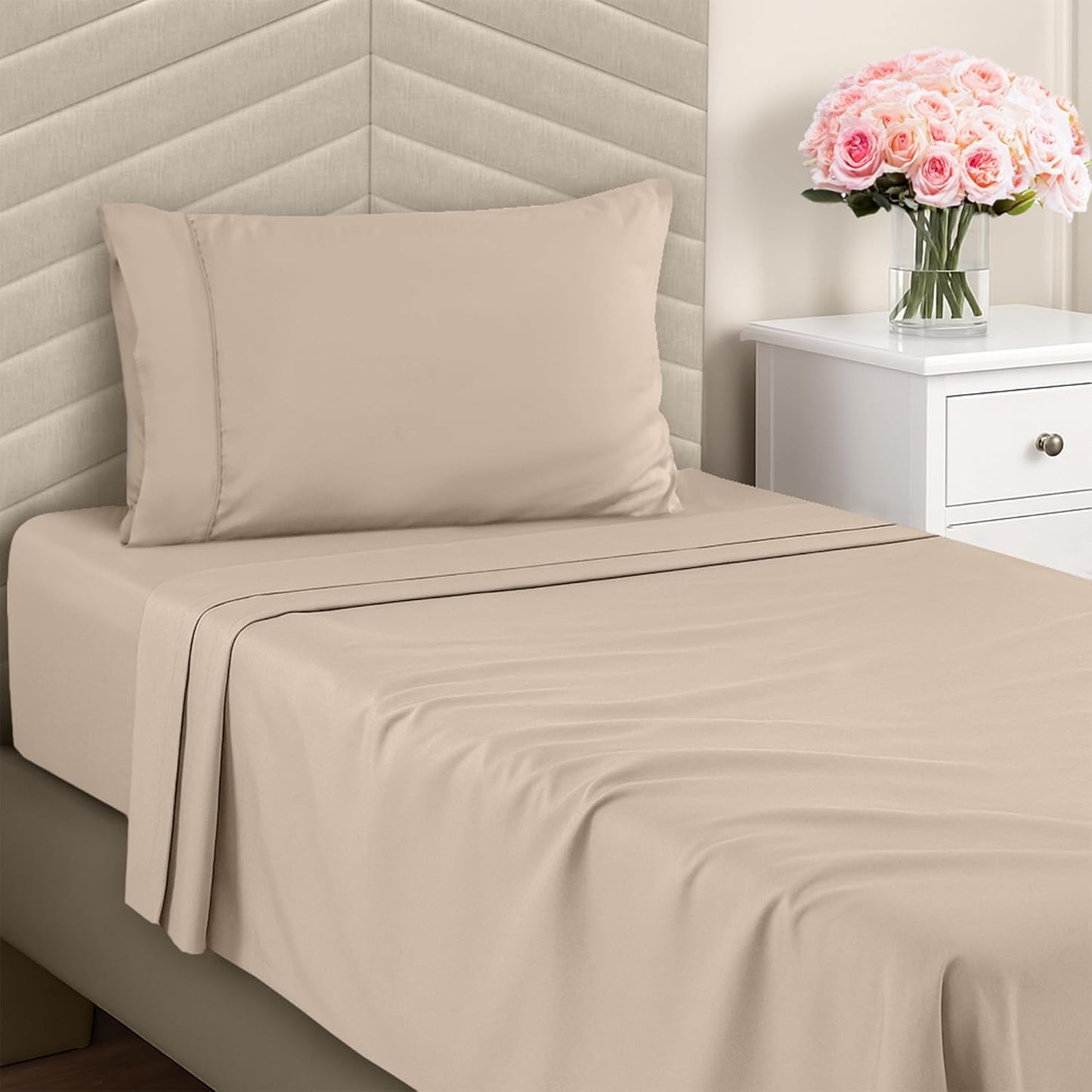 Queen Sheet Set  – Ultra Soft Bed Sheets for Queen Size Bed Set – Deep Pocket, Wrinkle