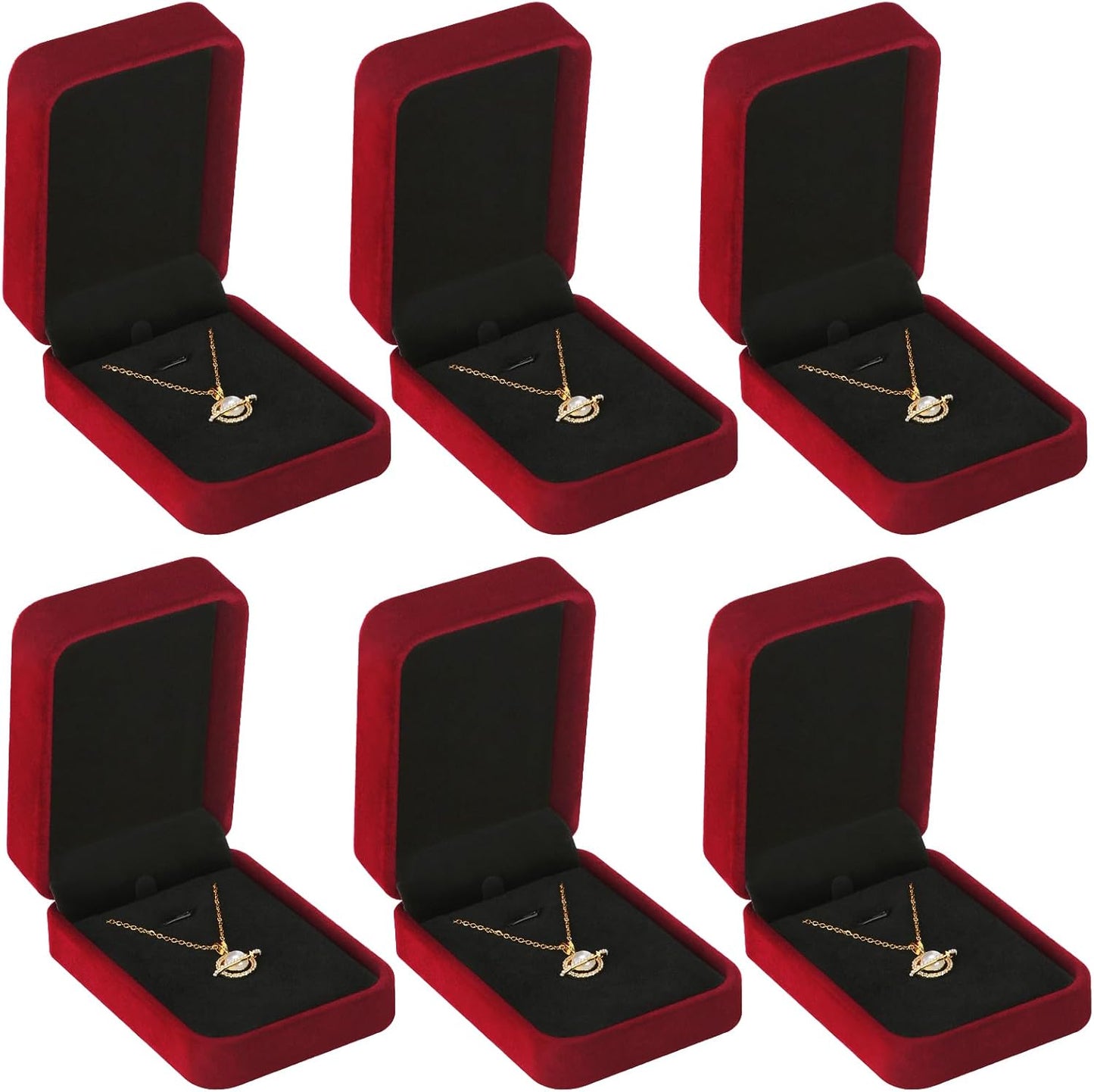 6 Pieces Jewelry Gift Boxes for Christmas Wedding Engagement Birthday Anniversary