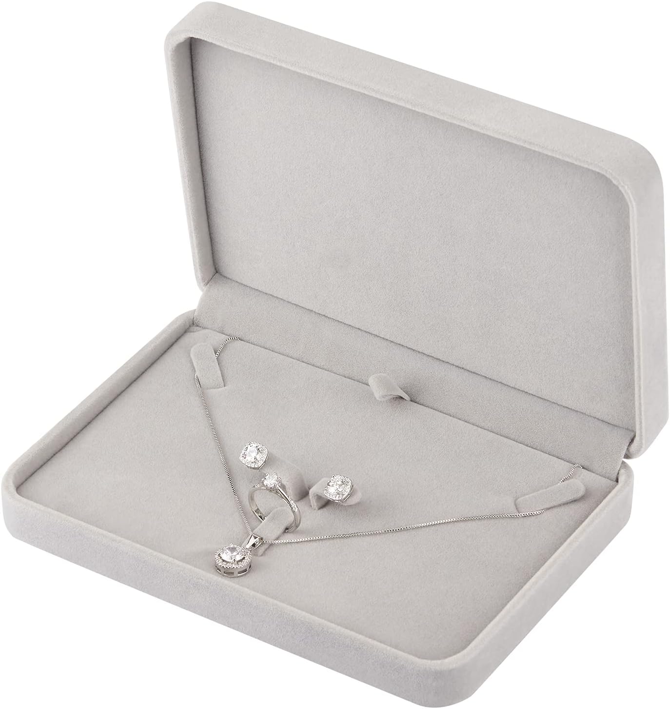 Large Jewelry Set Box, Necklace and Ring Earring Pendant Gift Box, Pearl Necklace Storage Case