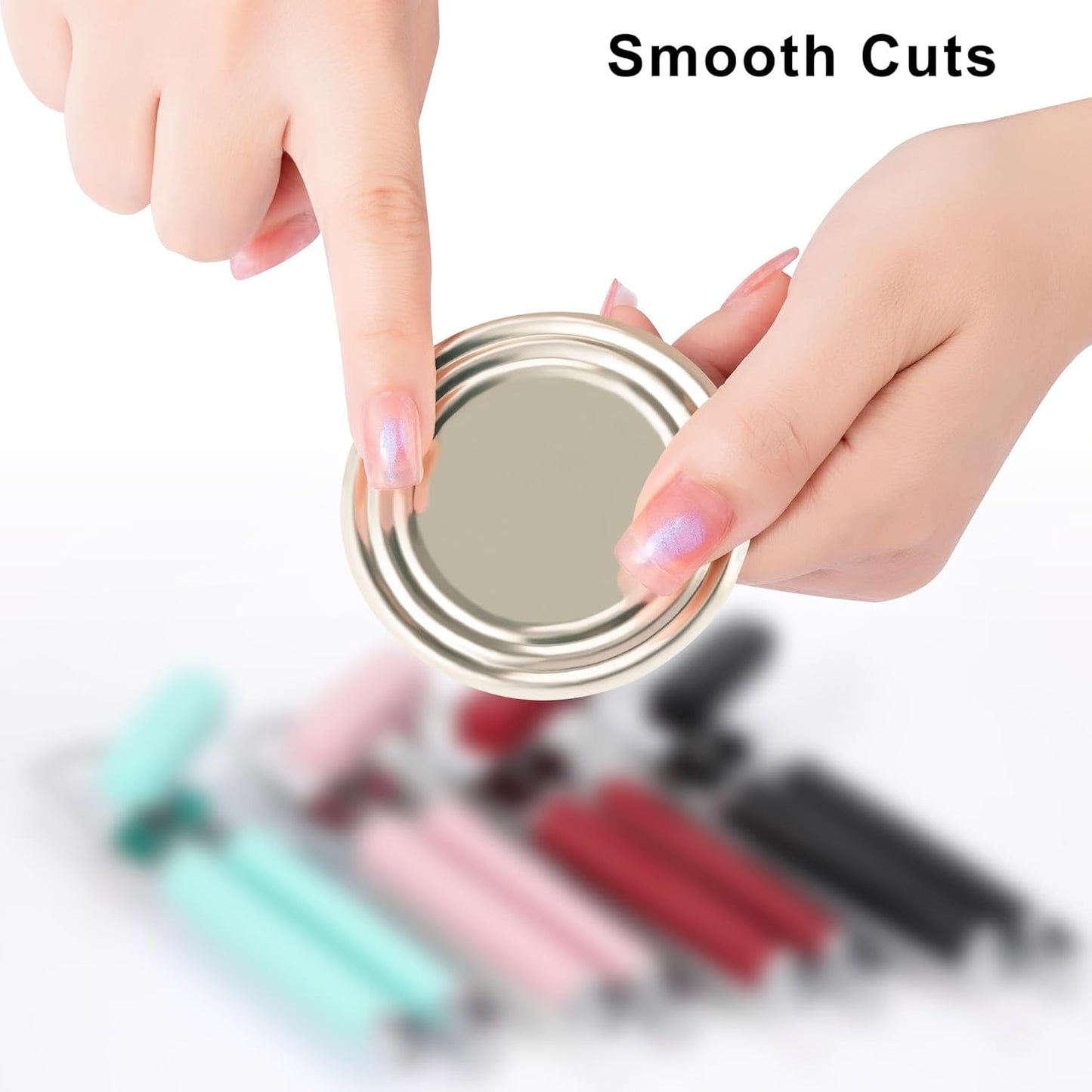 Large Heavy Duty Can Opener Manual Smooth Edge Stainless Steel, Comfortable Handle, Built-in Bottle Opener, 8.66 inch