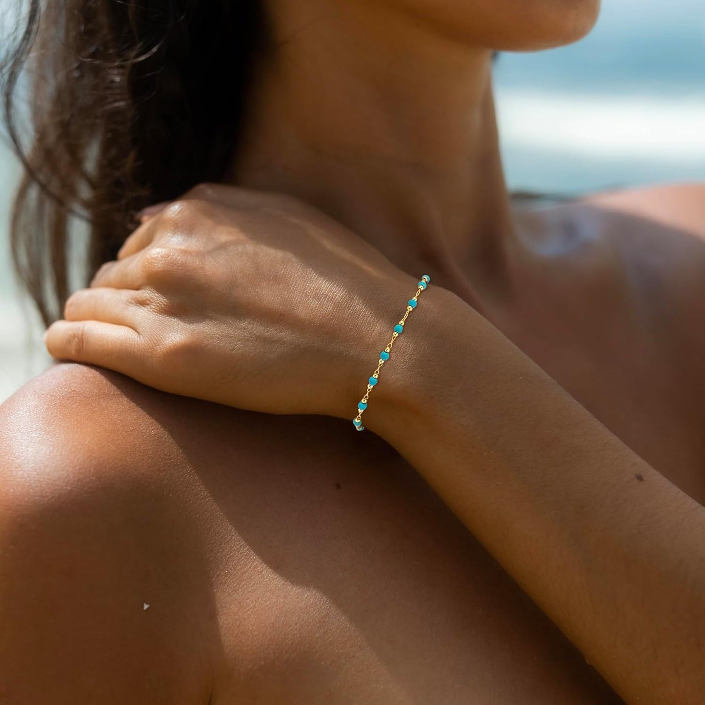 Dainty Gold Bracelet for Women 18K Gold Plated Tennis Evil Eye Cross Bracelet Trendy Classic Festival Jewelry Gifts