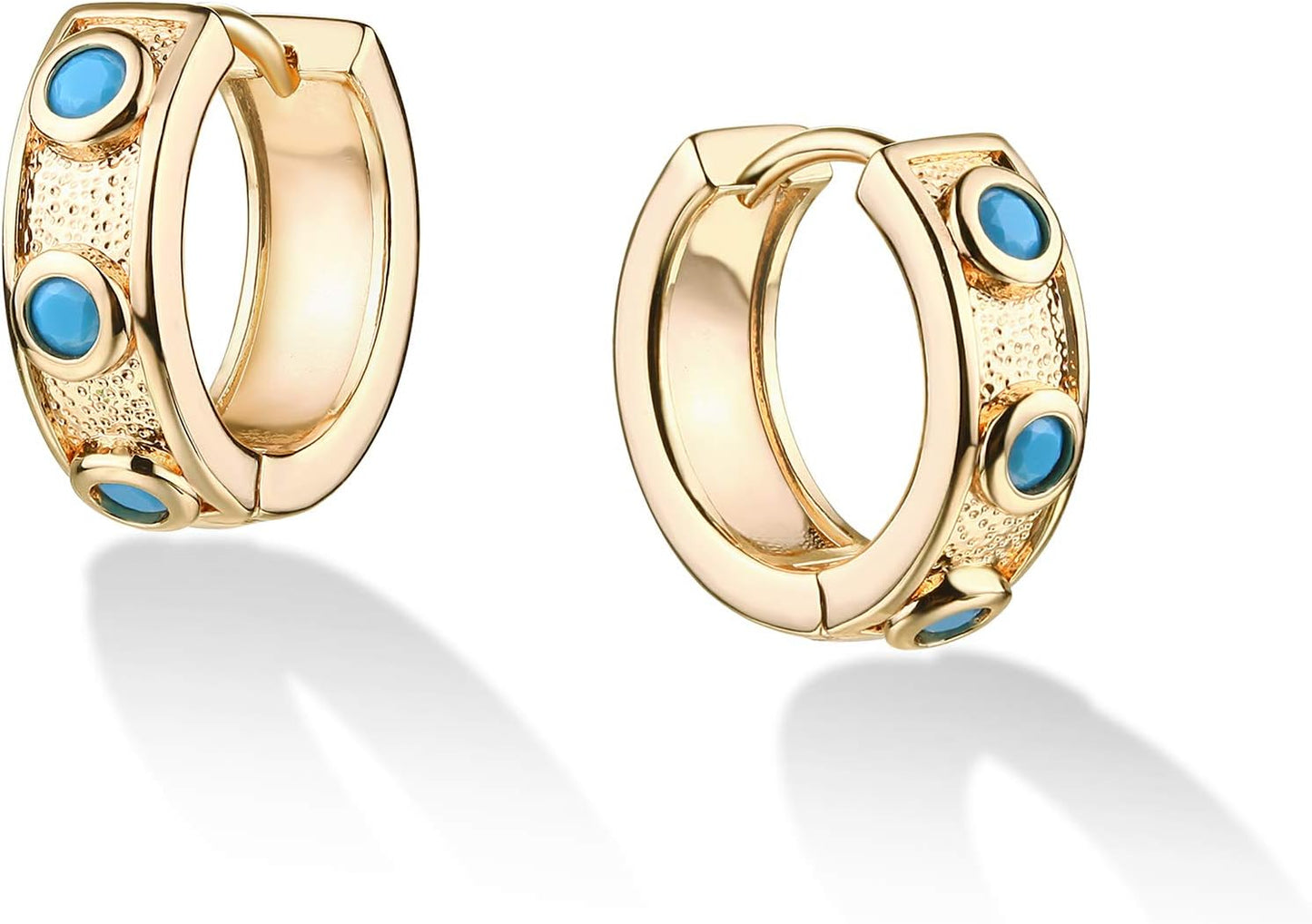 Cubic Zirconia Huggie Earrings 14k Gold Plated Tiny Earrings Small Huggie Hoop Earrings Simple Lightweight Hoops Gift for Women