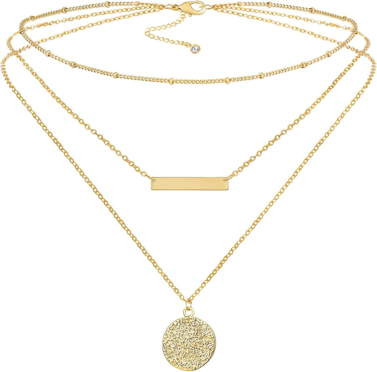 Dainty 14K Gold Plated Necklace - Delicate Pendant Choker for Women