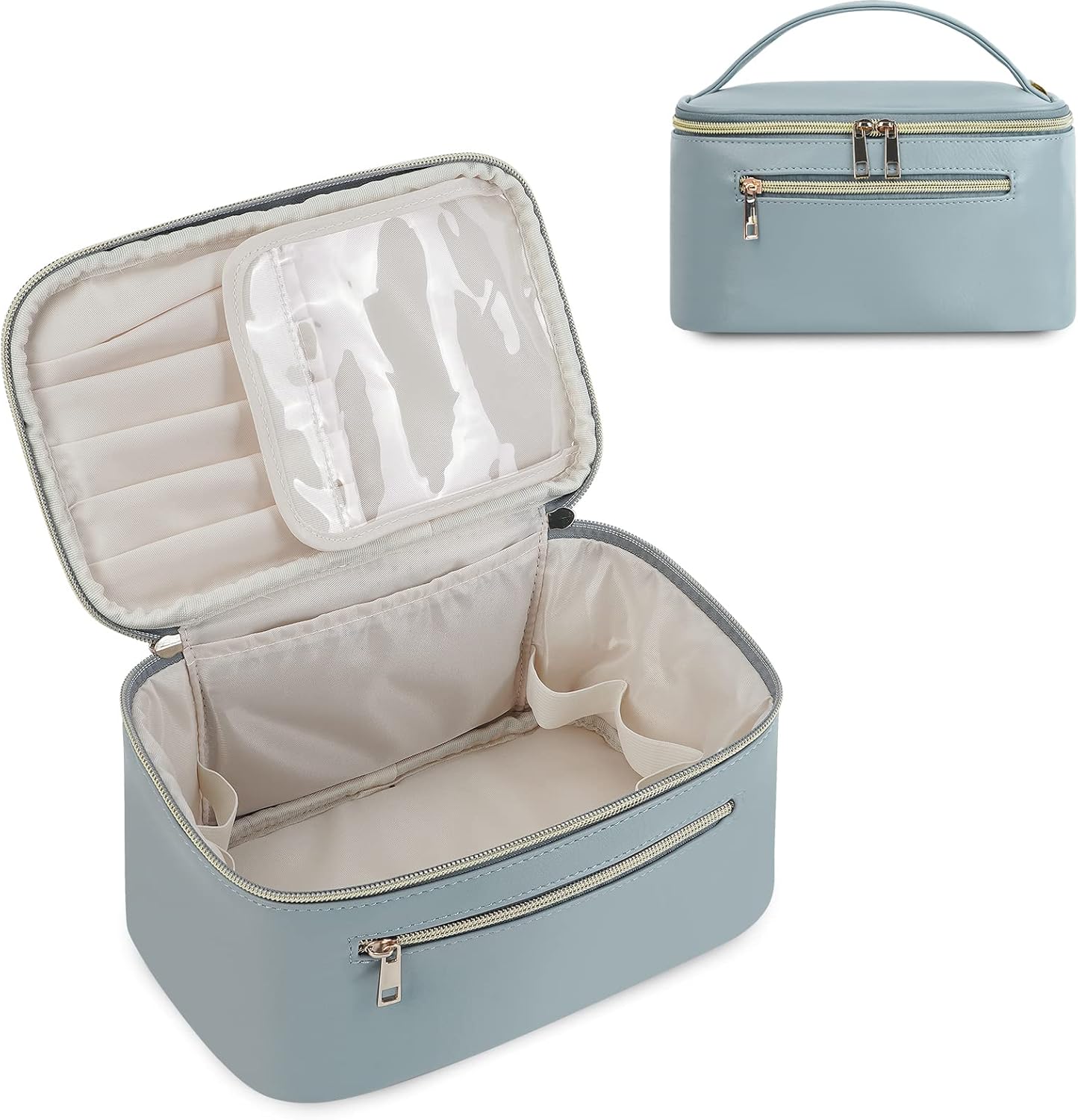 Makeup Bag, Travel Make Up Organizer Cosmetic Brush Bags Case for Women