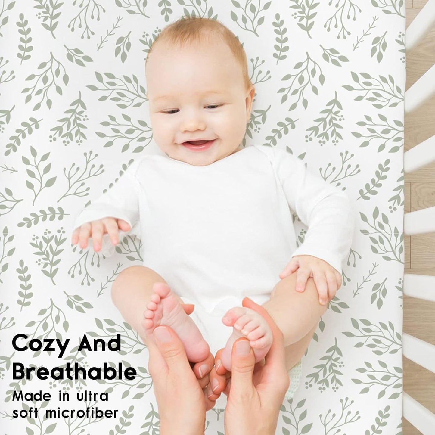 Crib Sheets for Boys Girls, Fitted Crib Sheet 2 Pack for Standard Crib and  Mattress
