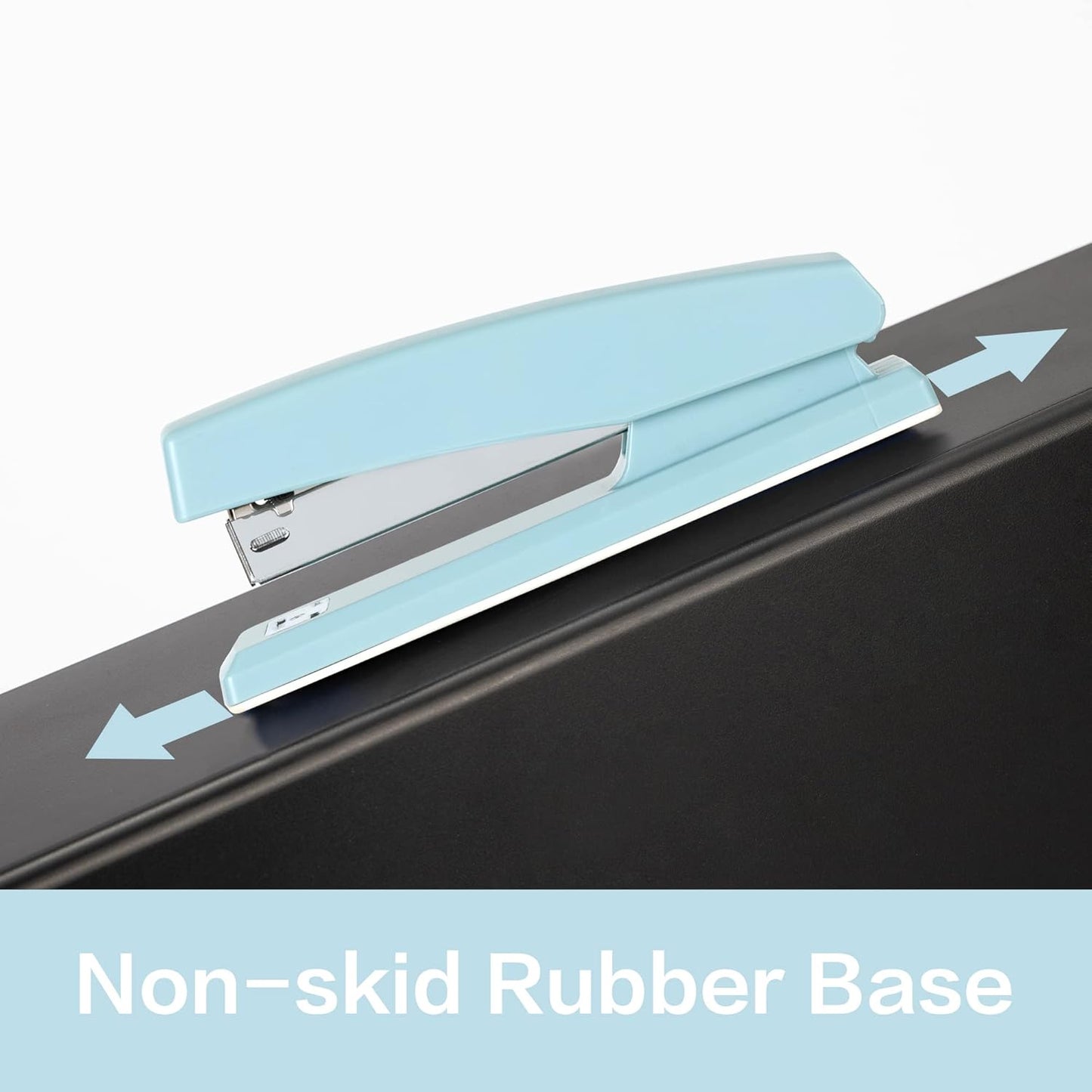OMOMMD Stapler, Desktop Staplers, 25 Sheet Capacity, Includes 1000 Staples and Staple Remover, Blue