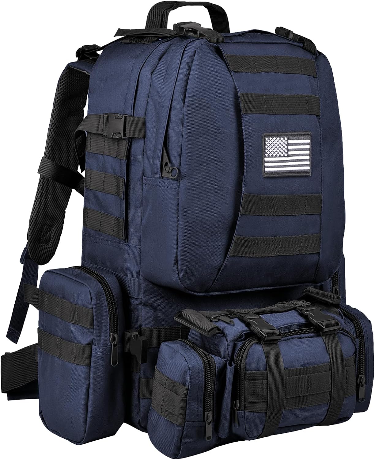 Tactical Backpack Military Army Rucksack 60L Large Assault Pack Detachable Molle Bag