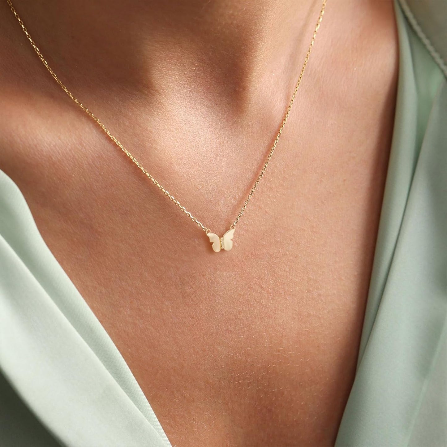 14K Gold Plated Necklaces for Women - Dainty Butterfly, Star of David, Moon and Star, Sun, Lotus, Infinity, Hummingbird, Bee Pendant Designs