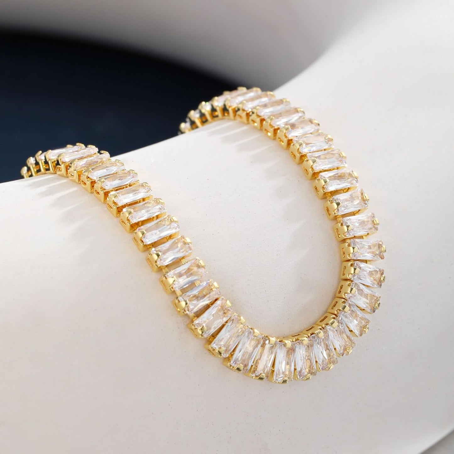 Dainty Gold Bracelet for Women 18K Gold Plated Tennis Evil Eye Cross Bracelet Trendy Classic Festival Jewelry Gifts