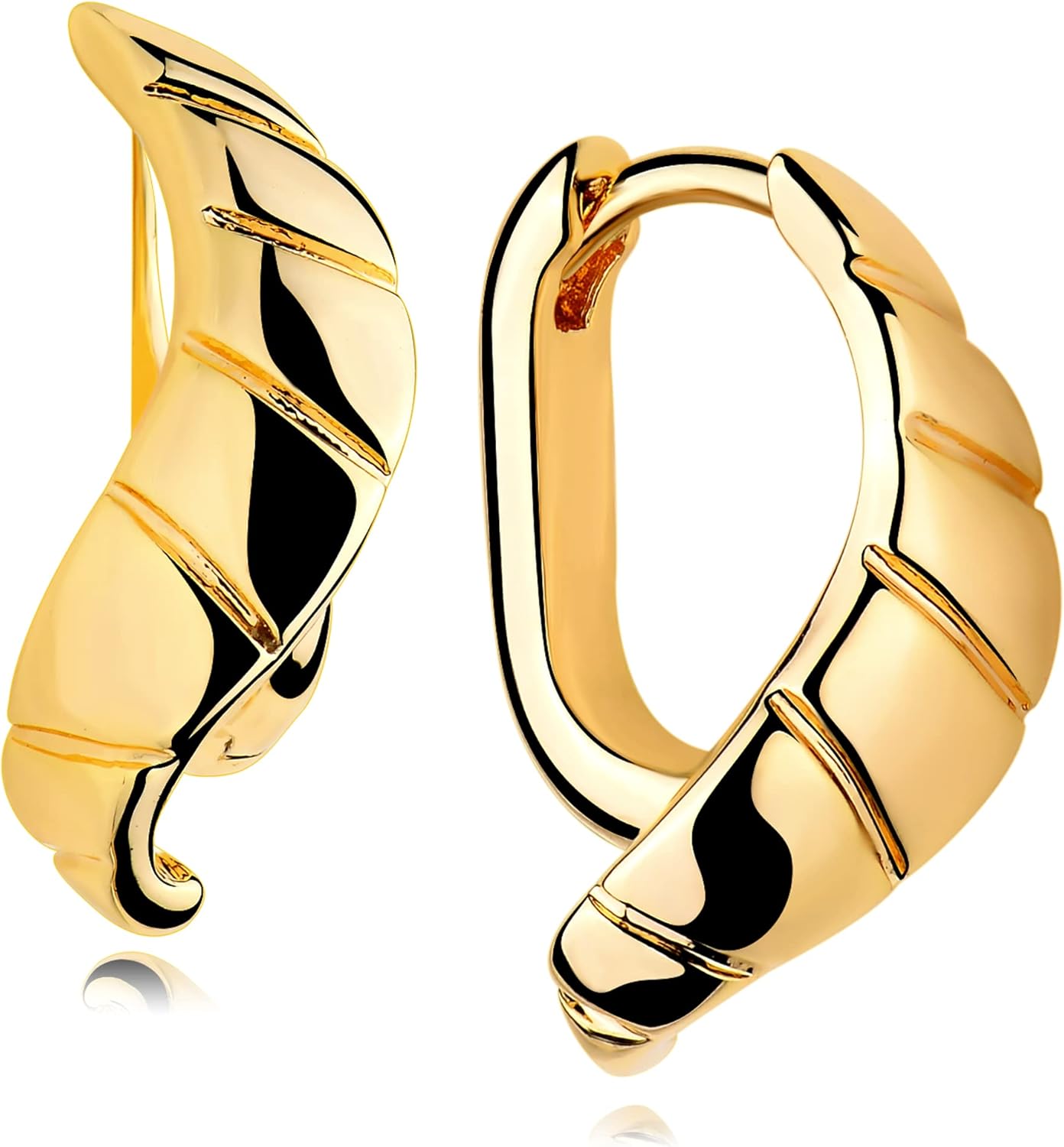 Cubic Zirconia Huggie Earrings 14k Gold Plated Tiny Earrings Small Huggie Hoop Earrings Simple Lightweight Hoops Gift for Women