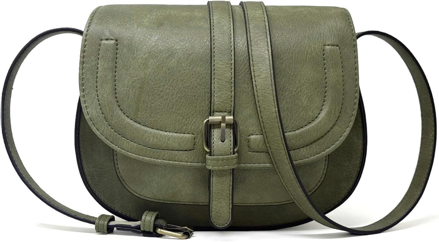 Crossbody Bags for Women,Small Saddle Purse and Boho Cross Body Handbags,Vegan Leather