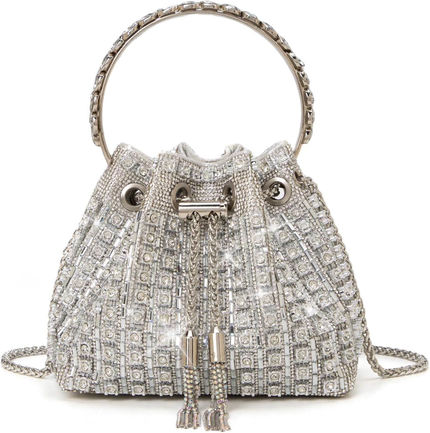 Sparkly Diamond Evening Bag for Women Rhinestone Purse Glitter Handbag for Party Prom Cocktail Wedding