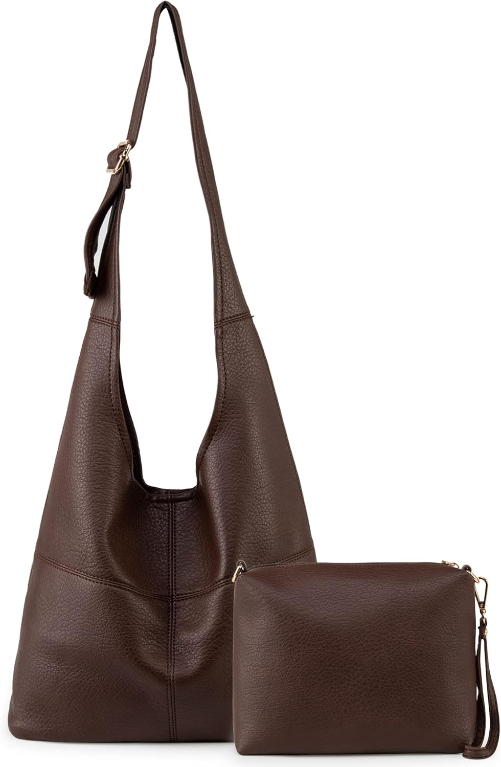 Hobo Bags Purse for Women Ultra Soft Foldable Shoulder Slouchy Handbags with Cosmetic bag