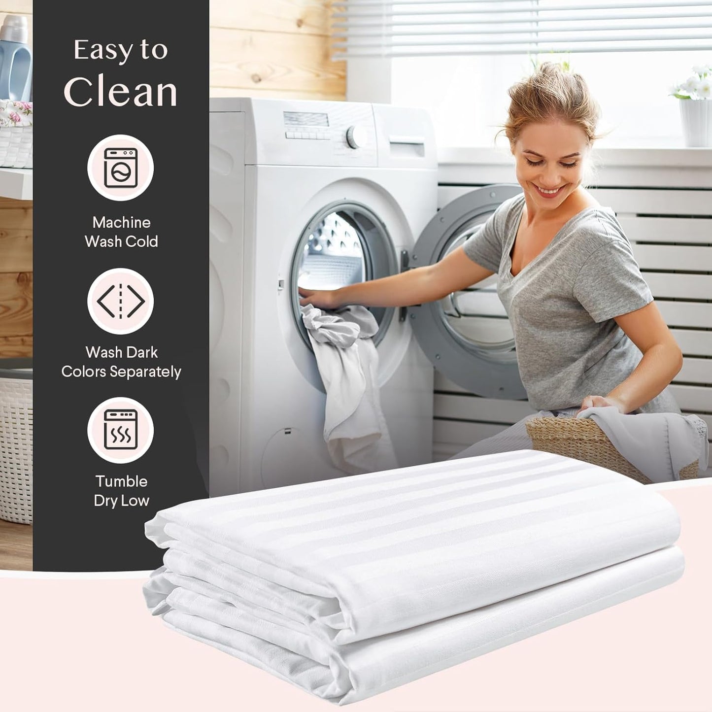 600TC 100% Cotton Pillow Protectors, Standard Size (20x26), 4 Pack, Oeko-TEX Certified, Hotel Grade Pillow Cover with Silent Zipper, Zip Up Pillow Cases, White