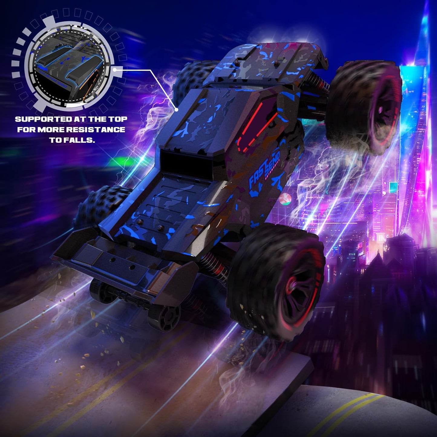 OMOMMD 1:14 Scale RC Cars for Adults, 60KPH High Speed RC Truggy, 4X4 Off-Road Remote Control Truck, Waterproof Electric Car with 2S Battery, All Terrain RC Vehicle for Snow, Sand, Beach & Rocky Surfaces