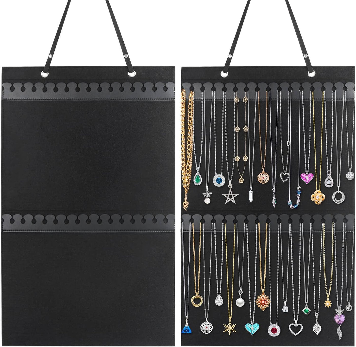 Hanging Necklaces Holder, Bracelets, and Ankles, Necklaces Display Storage Hanger for Wall