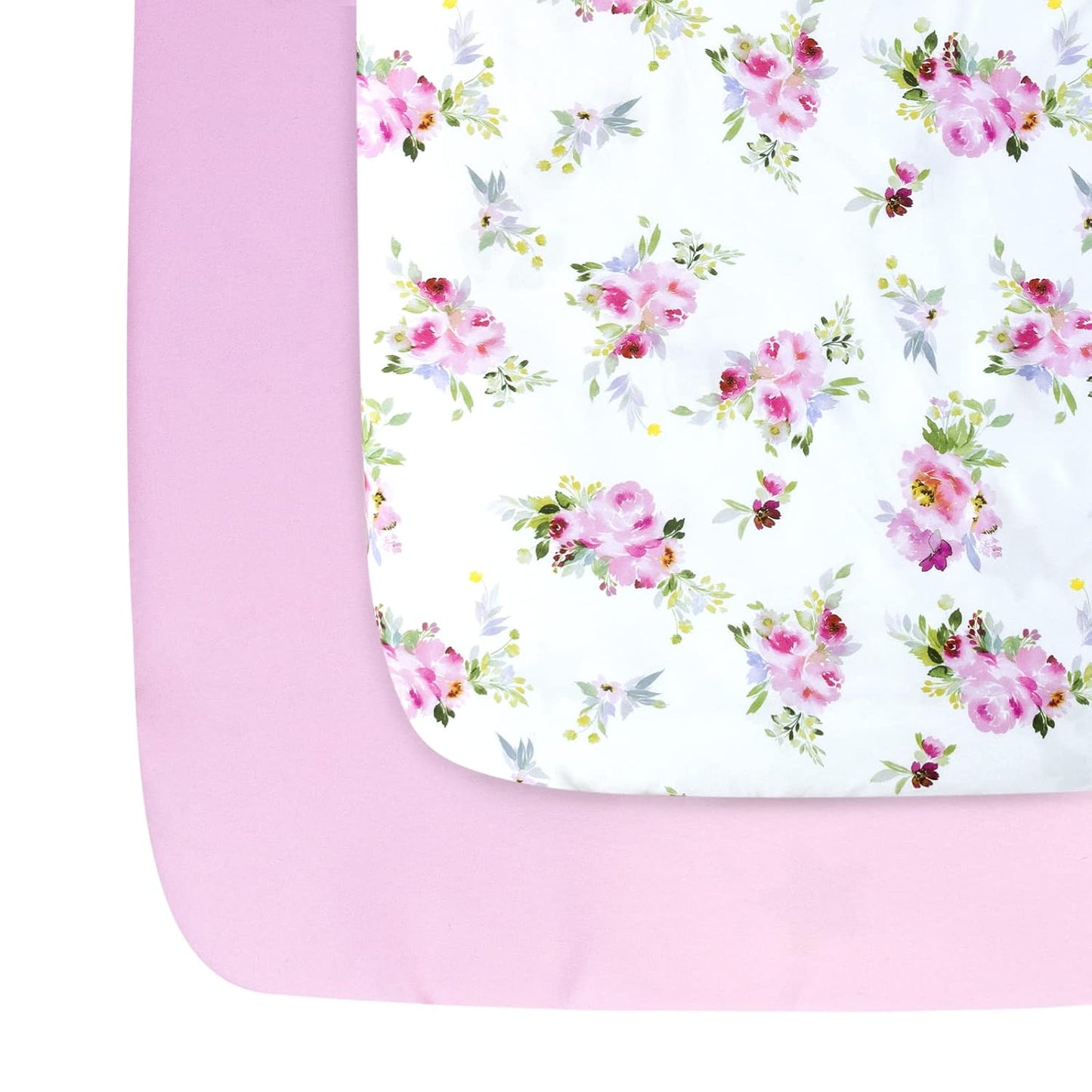 2 Pack Mini Crib Sheets, Stretchy Playard Fitted Sheet, Soft and Breathable Material, Stars & Bunny