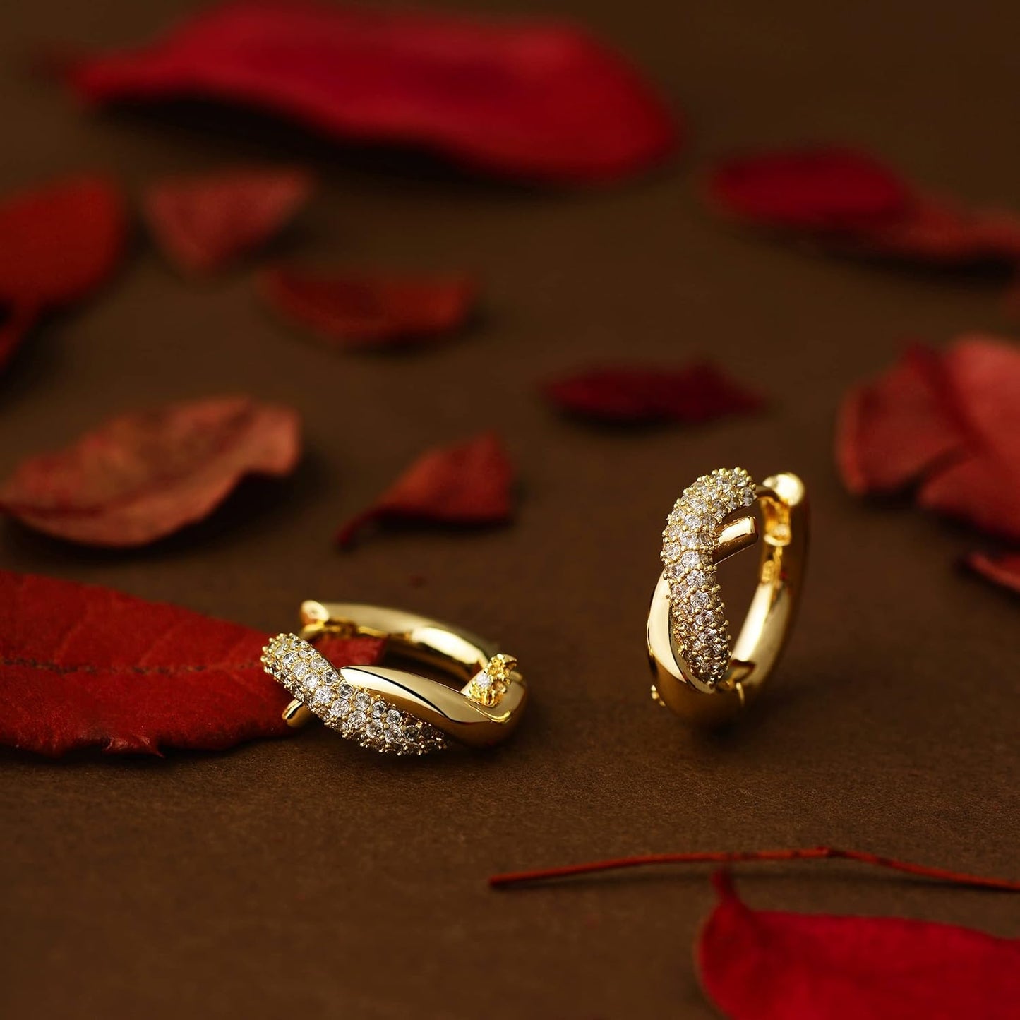 Cubic Zirconia Huggie Earrings 14k Gold Plated Tiny Earrings Small Huggie Hoop Earrings Simple Lightweight Hoops Gift for Women