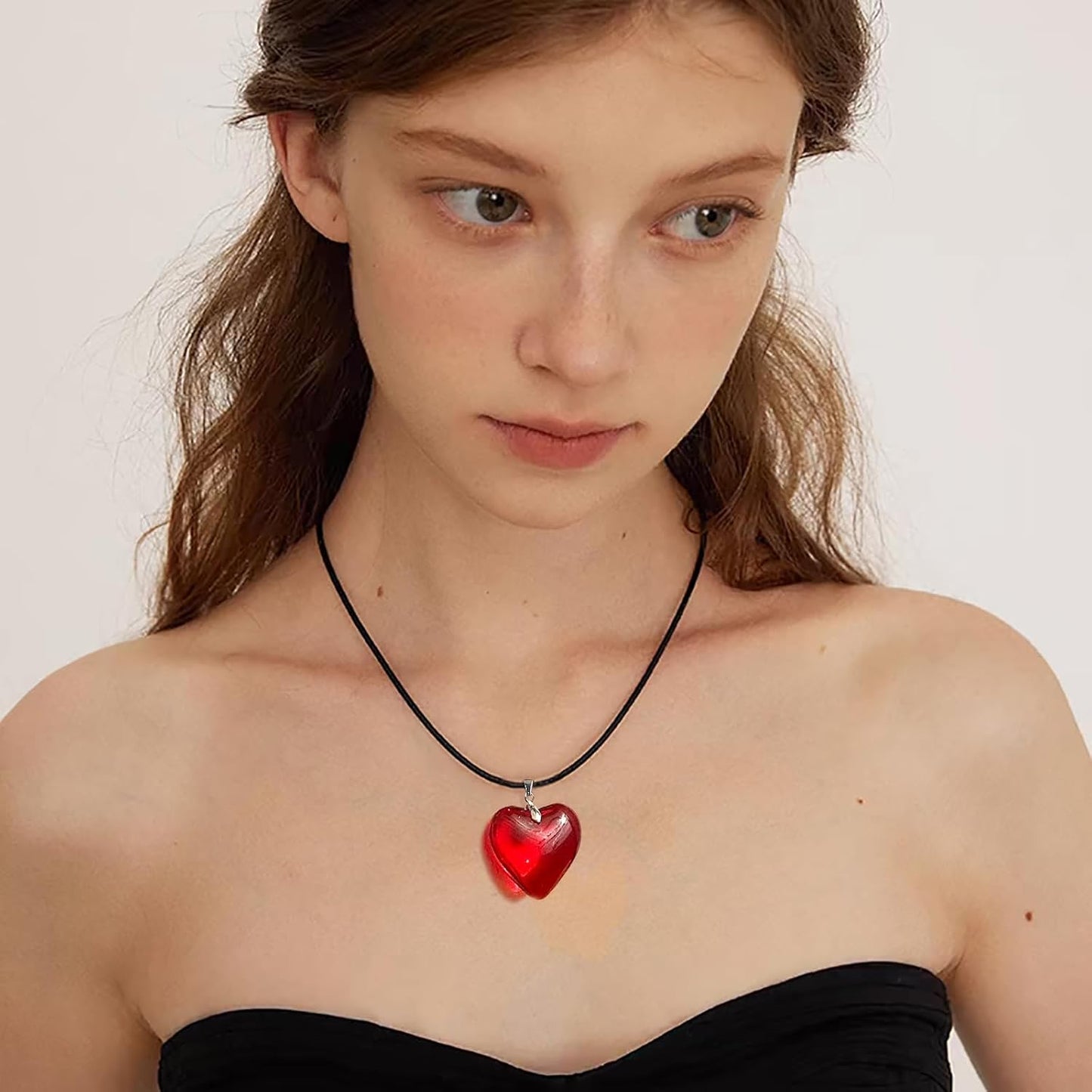 Heart Necklace: 18K Gold/Silver Plated Tiny Pendant Choker, Dainty Love Chain For Women/Teens, Valentine's Day Gift