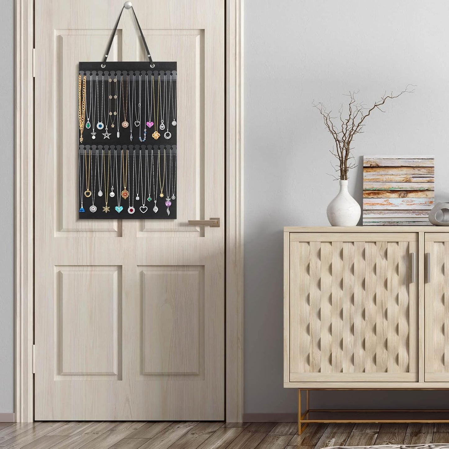 Hanging Necklaces Holder, Bracelets, and Ankles, Necklaces Display Storage Hanger for Wall