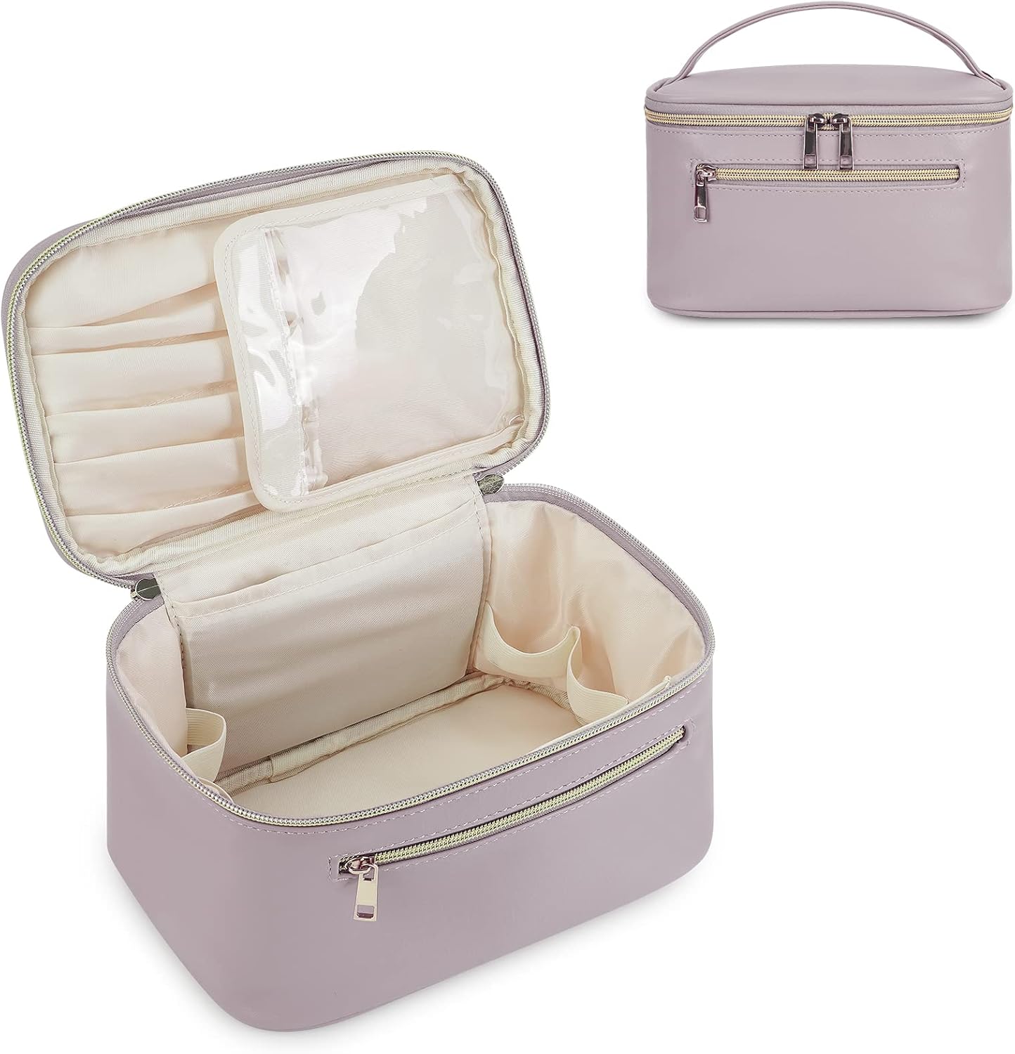 Makeup Bag, Travel Make Up Organizer Cosmetic Brush Bags Case for Women