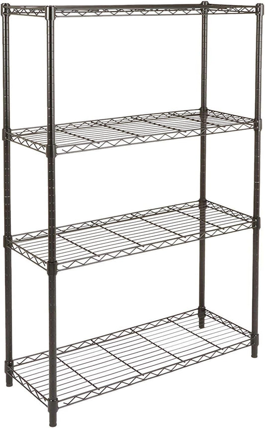 4-Shelf Adjustable Heavy Duty Steel Wire Rack Storage Shelving Organizer for Kitchen, Garage