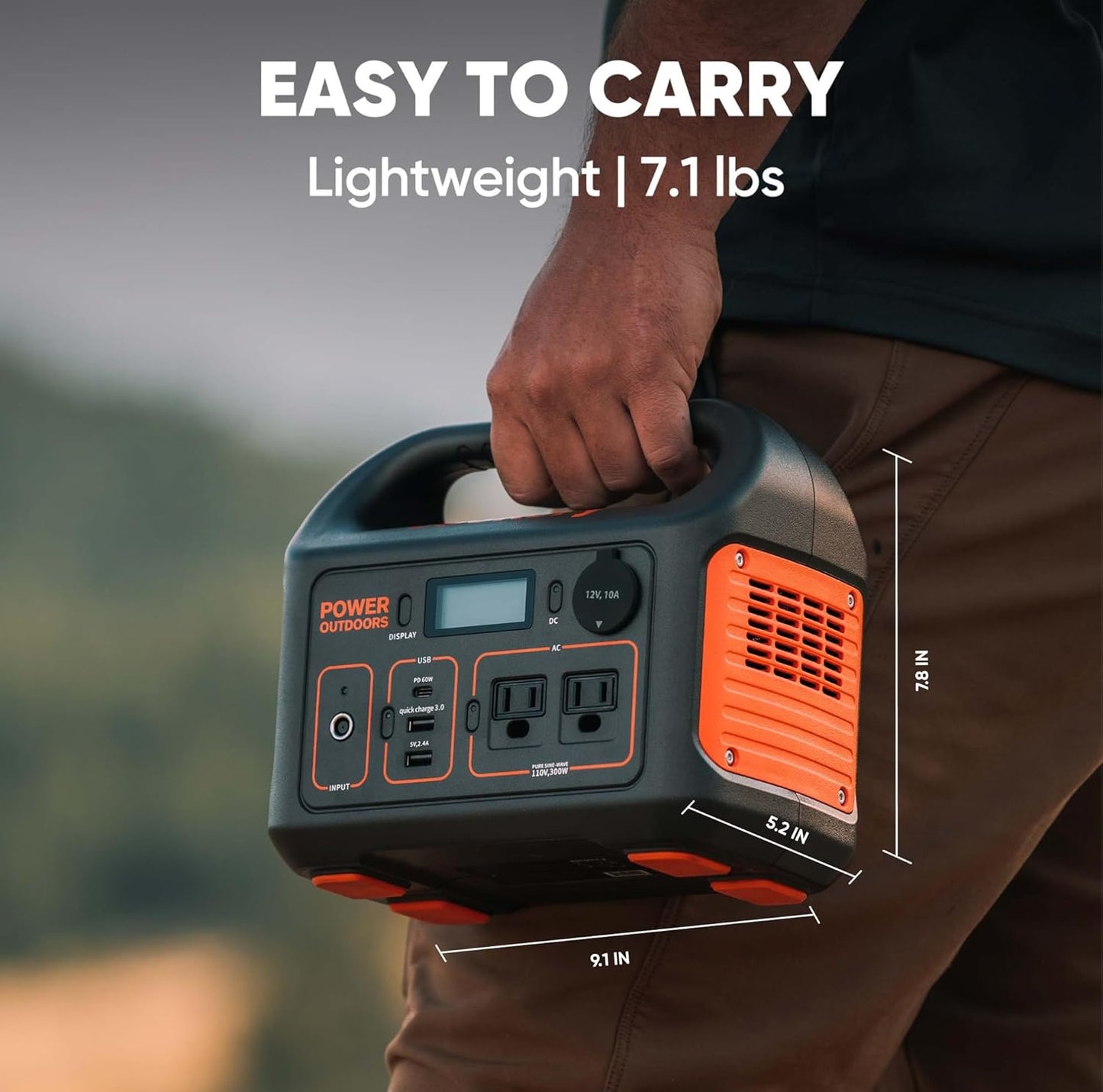 OMOMMD Portable Power Station Explorer 300, 293Wh Backup Lithium Battery, Solar Generator for Outdoors Camping Travel Hunting Blackout (Solar Panel Optional)
