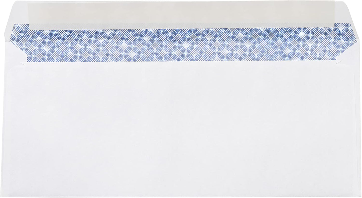 OMOMMD #10 Security-Tinted Self-Seal Business Envelopes for Documents, Privacy, Home & Office, White, 500-Pack
