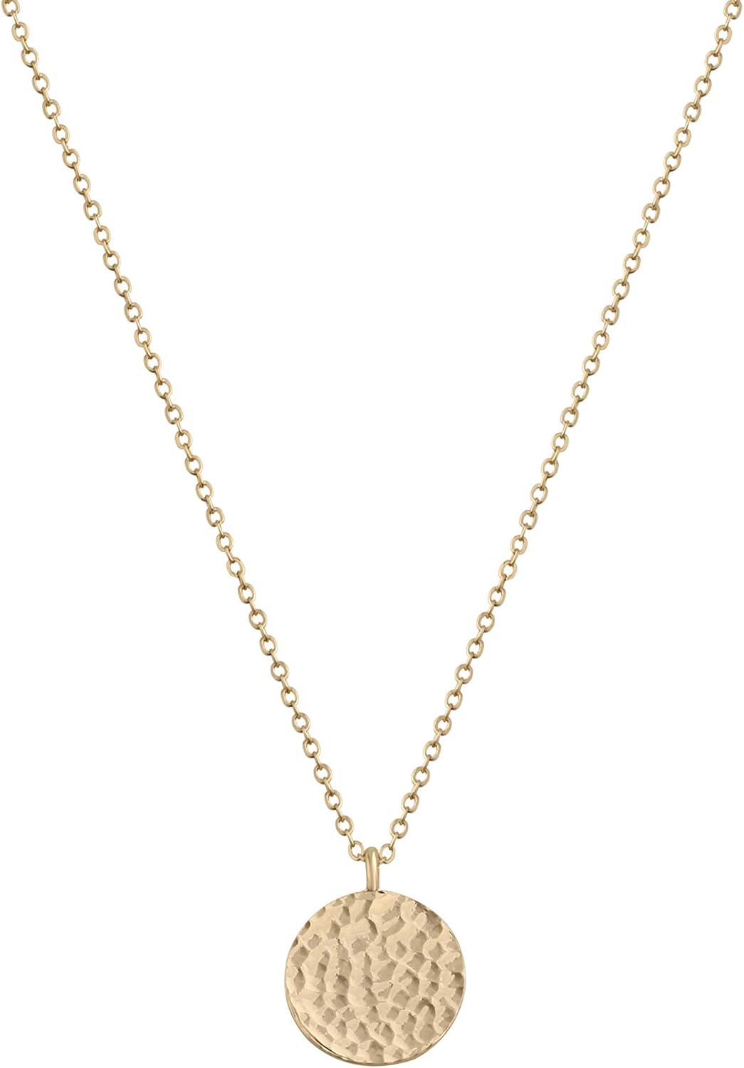 14K Gold Plated Crescent Moon Coin Necklace - Minimalist Layered Choker, Dainty Women's Jewelry Gift