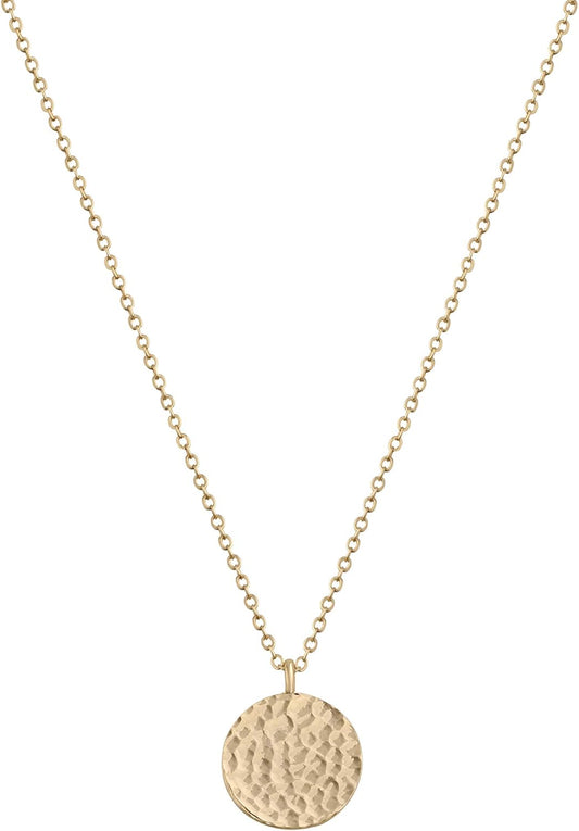 14K Gold Plated Crescent Moon Coin Necklace - Minimalist Layered Choker, Dainty Women's Jewelry Gift