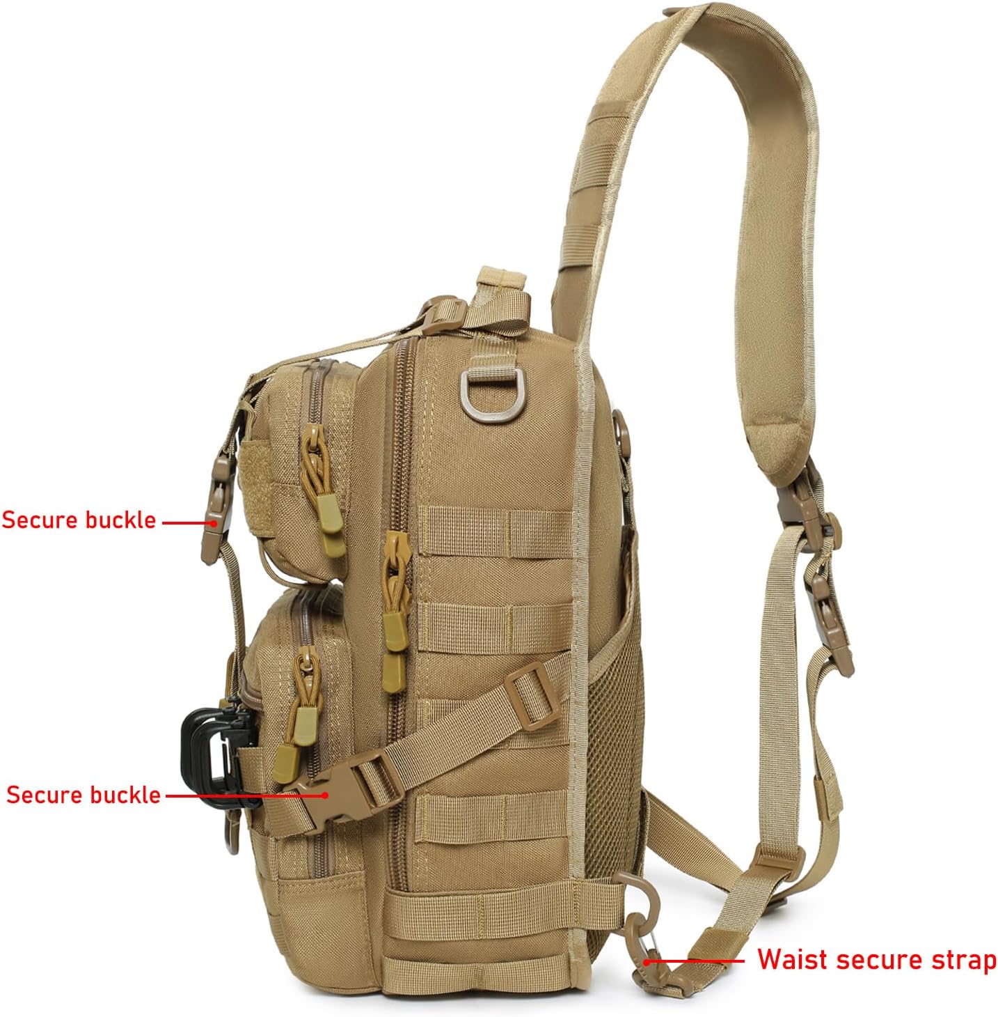 Tactical Sling Bag Backpack Military Rover Shoulder Sling Pack EDC Molle Assault Range Bag