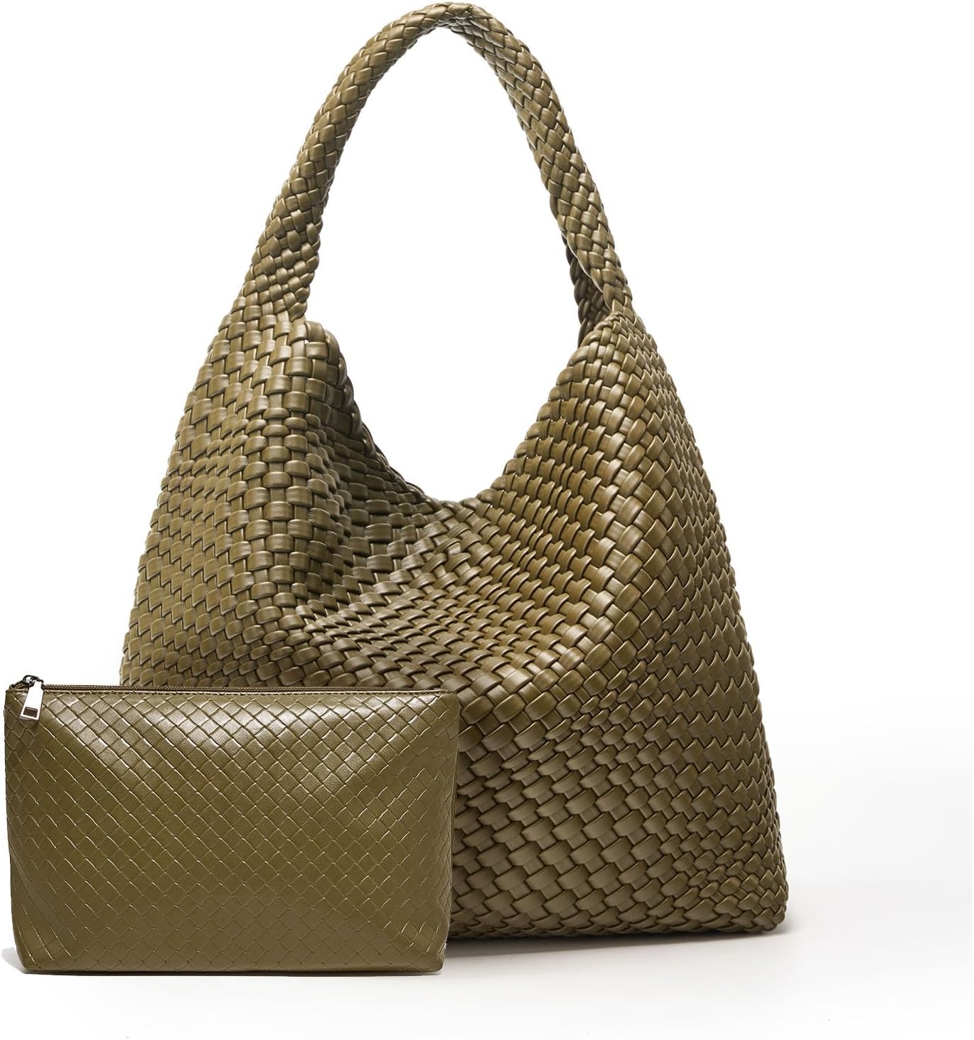 Large Woven Tote Bag for Women Weave Purse Woven Leather Handbag