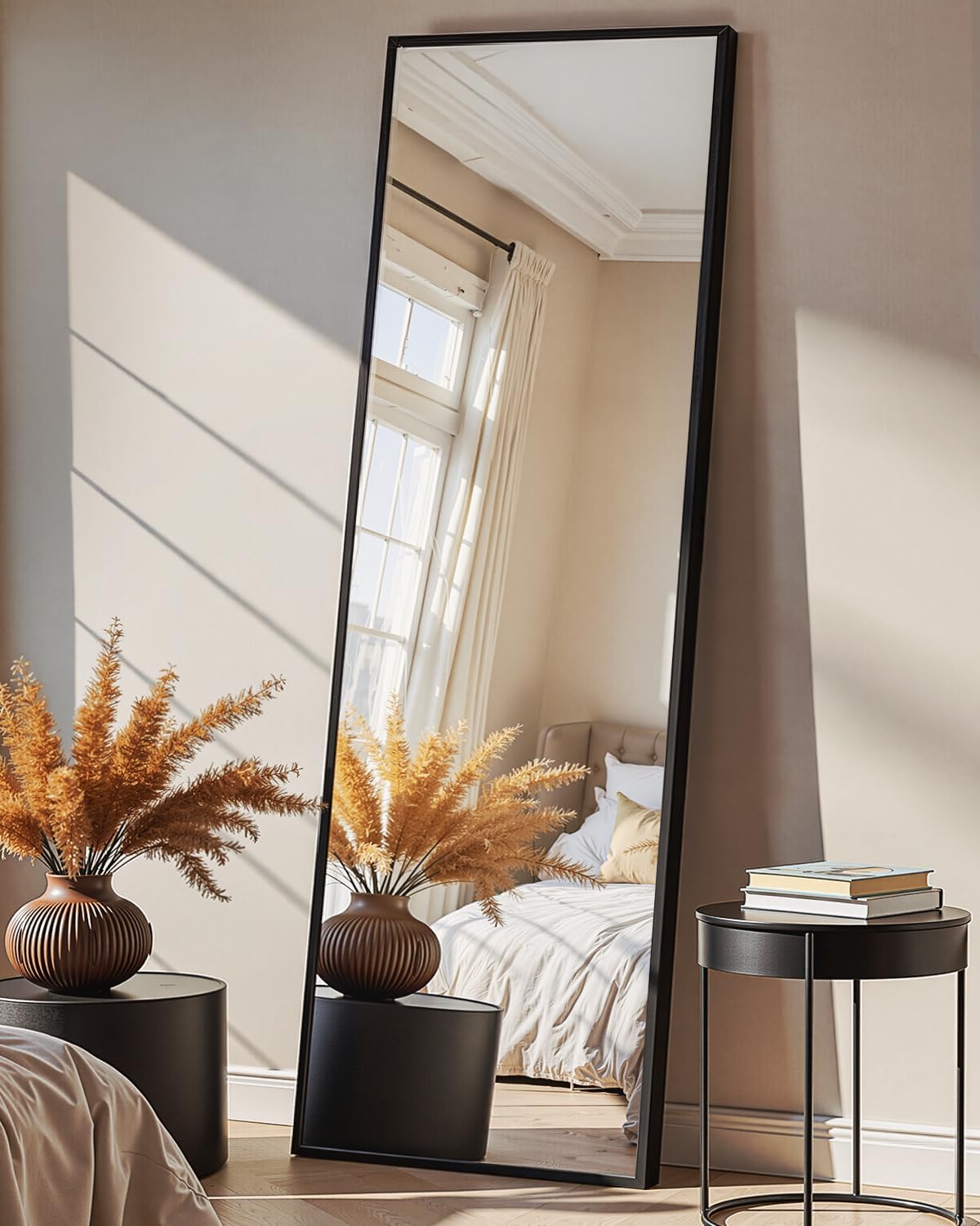 Full Length Mirror, Standing Large Floor Mirror with Aluminum Frame for Bedroom, Living Room