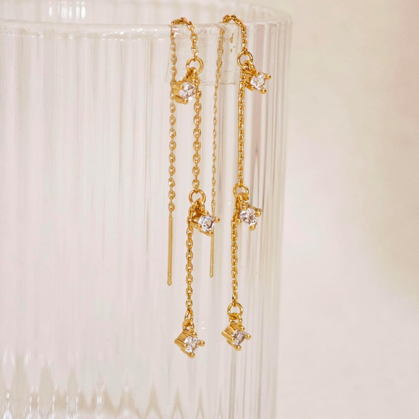 Gold Earrings for Women Trendy, Simple Dainty 14K Gold Plated Paperclip Square Chain Link Dangle Pin Stud Huggie Earrings Lightweight