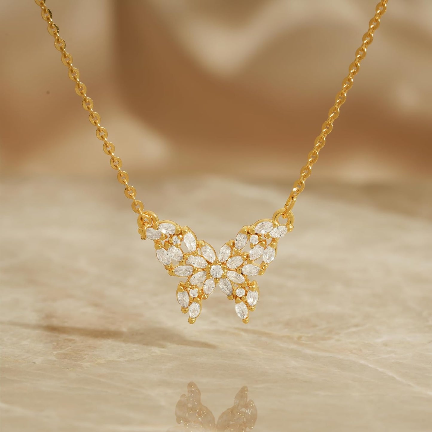 14K Gold Plated Necklace for Women Dainty Cute Cross | Flower | Lotus | Round Coin | Key Charm Pendant Necklace Gold Jewelry Trendy