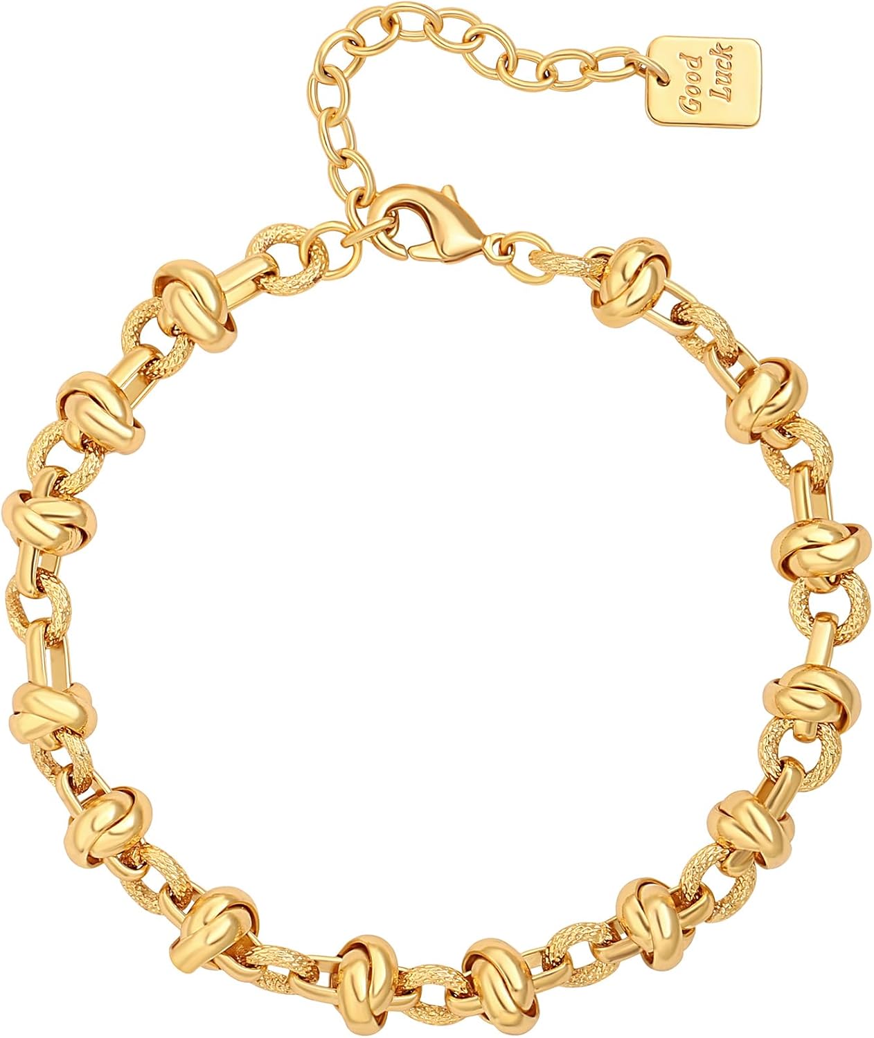 18k Gold Plated Personalized Chunky Cuban Oval Link Chain Bracelets for Men Toggle Rope Bracelet Jewelry for Women