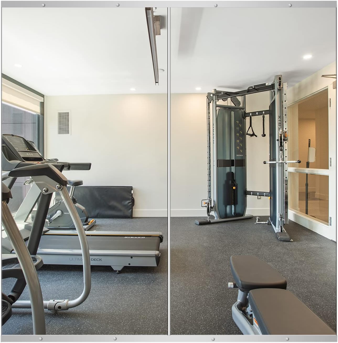 Home Gym Mirror,48''x24''x2count Silver,Large Full Body Tempered Glass Frameless