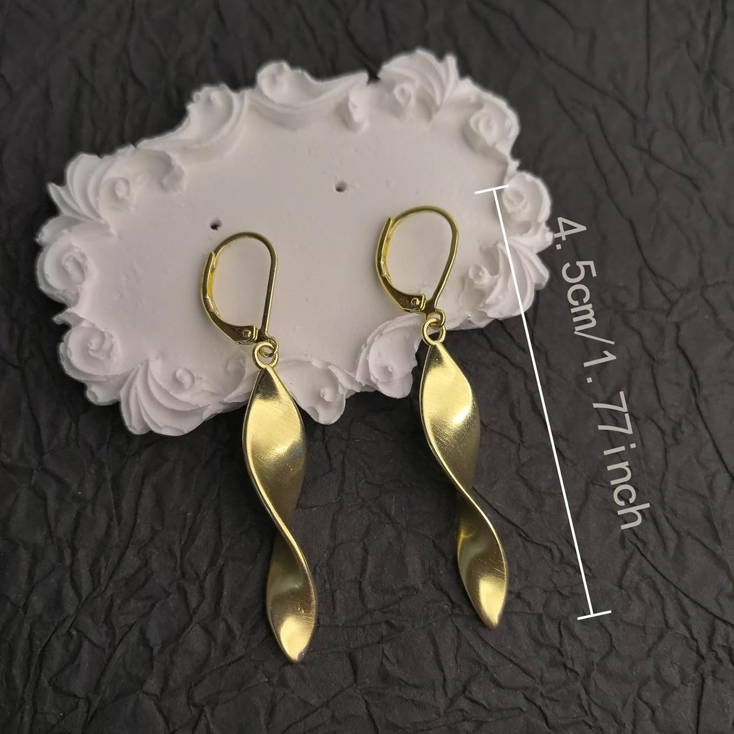 Sterling Silver Leverback Earrings for Women, 14K Gold and Silver Drop Dangle Earrings Jewelry Hypoallergenic