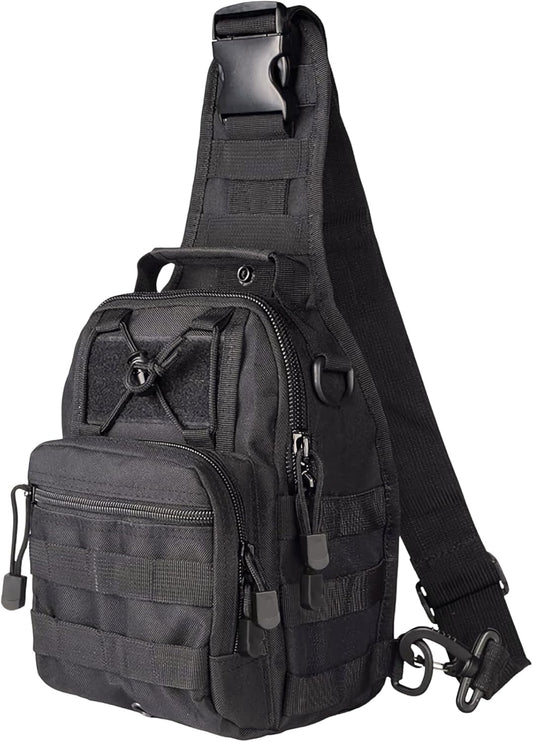 Tactical Shoulder Sling Bag Small Outdoor Chest Pack Backpack for Men Traveling, Sling Backpack