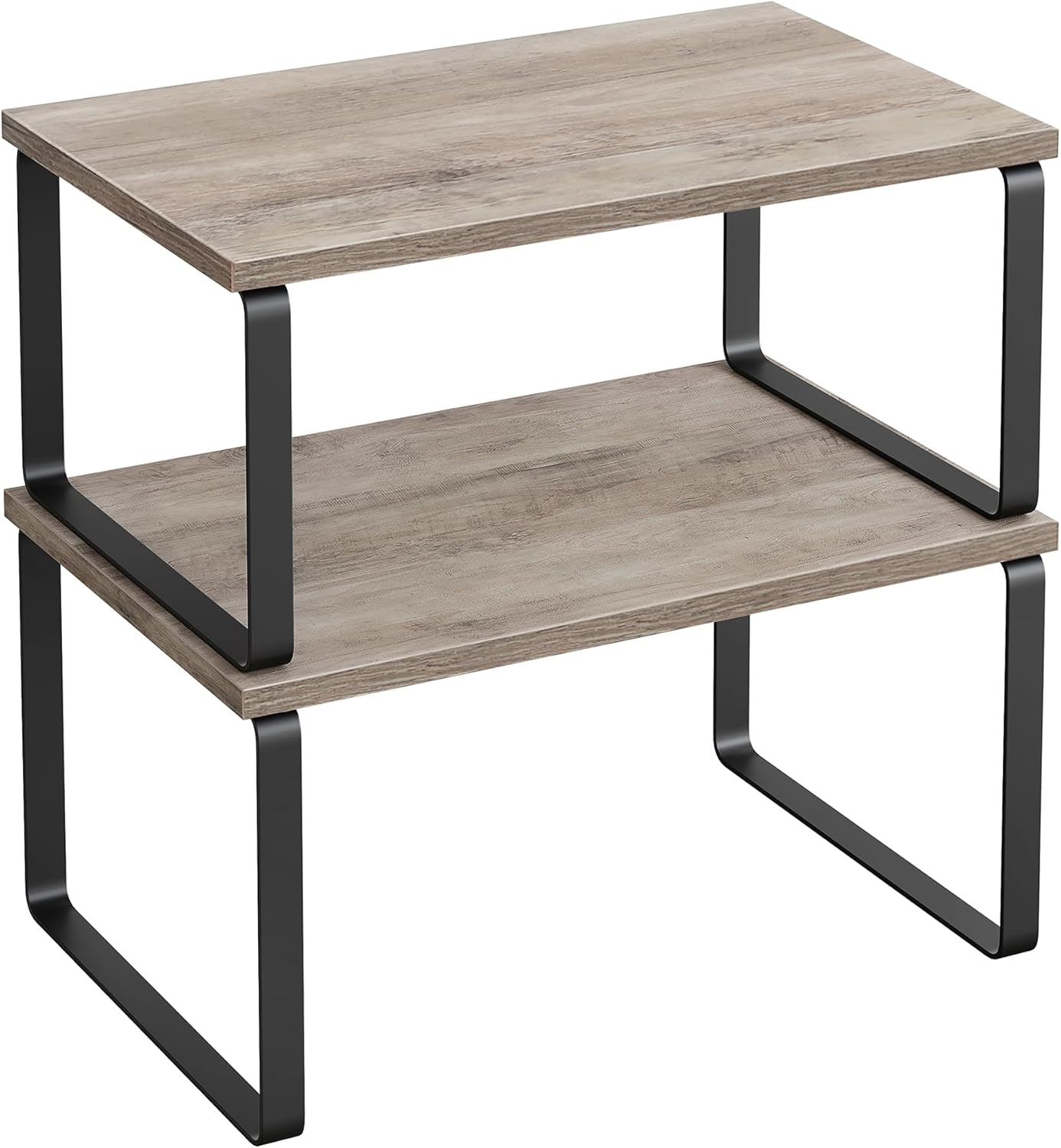 Cabinet Organizer Shelf, Set of 2 Kitchen Counter Shelves, Kitchen Storage, Spice Rack, Stackable