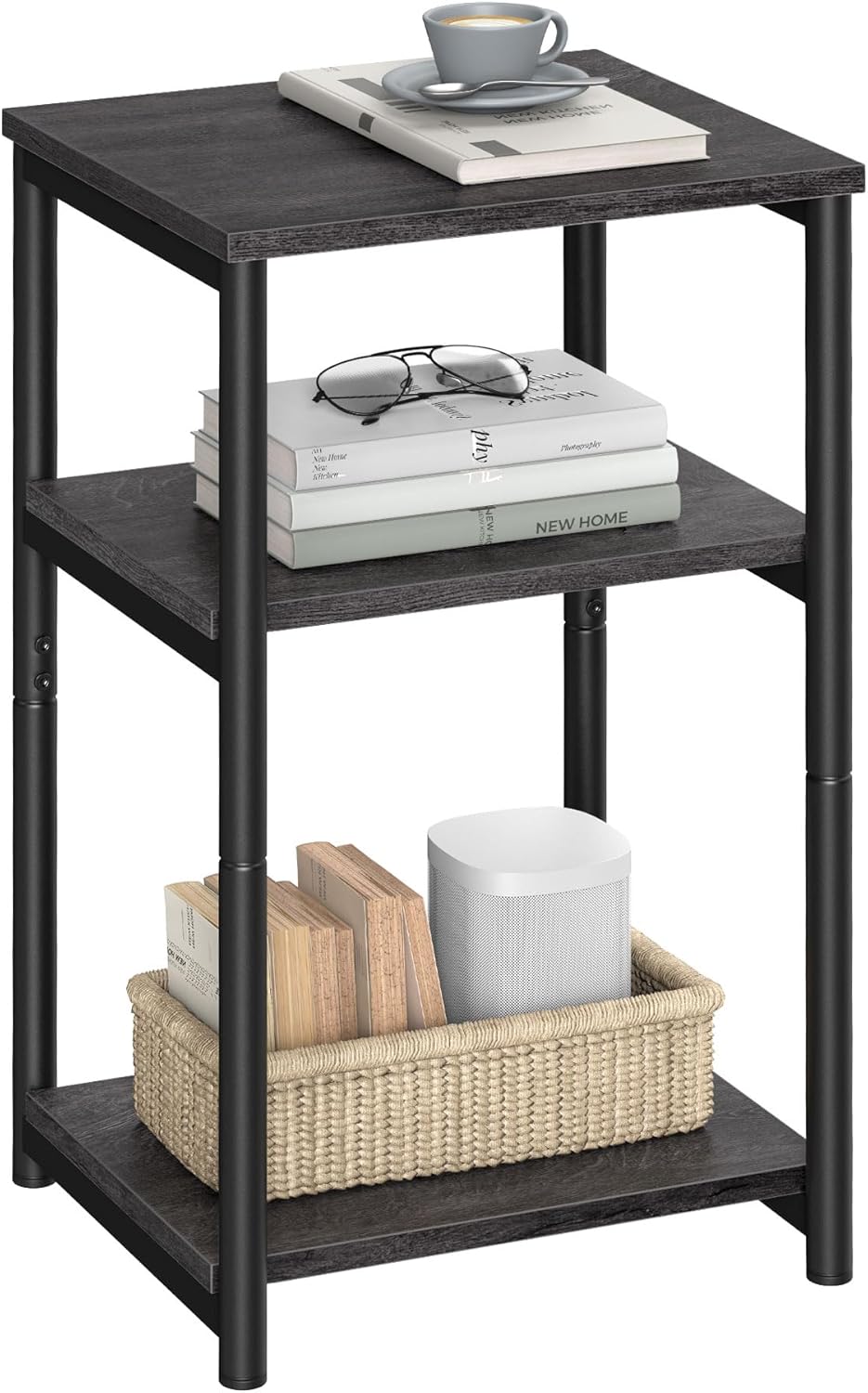 Side Table, Small End Table, Tall Nightstand for Living Room, Bedroom, Office, Bathroom