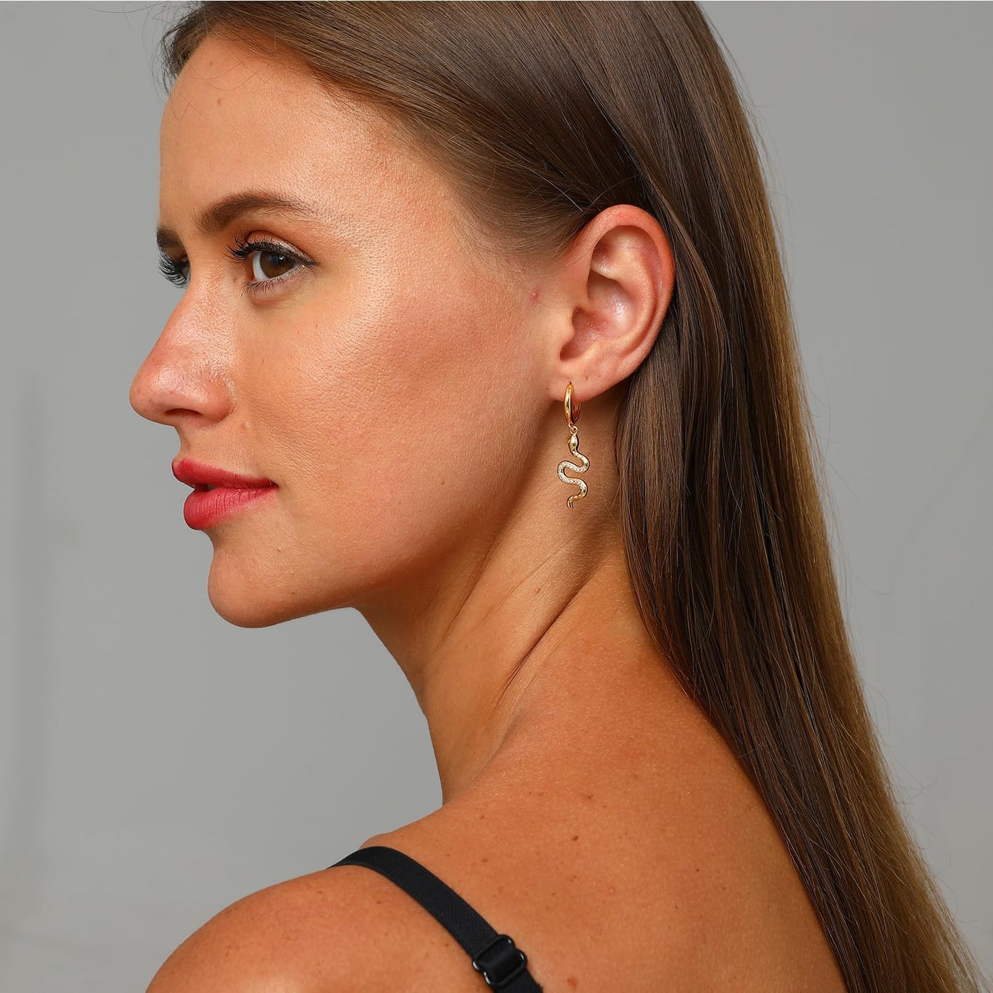 Gold Huggie Small Hoop Earrings with Charm Personalized /Star/Cross/Lock/Key 18k Gold Plated Crystal Drop Dangle Earrings for Women