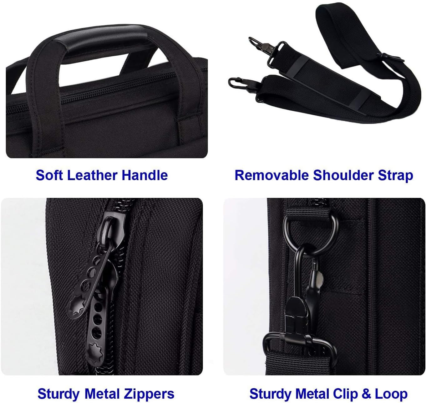 Laptop Bag 15.6 Inch, Business Briefcase Gifts for Men Women, Water Resistant Messenger Shoulder Bag with Strap