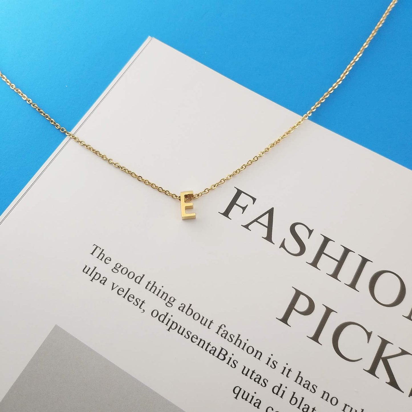 Tiny Initial Necklace 18K Gold Plated Small Letter Necklace Personalized Name Necklace for Women