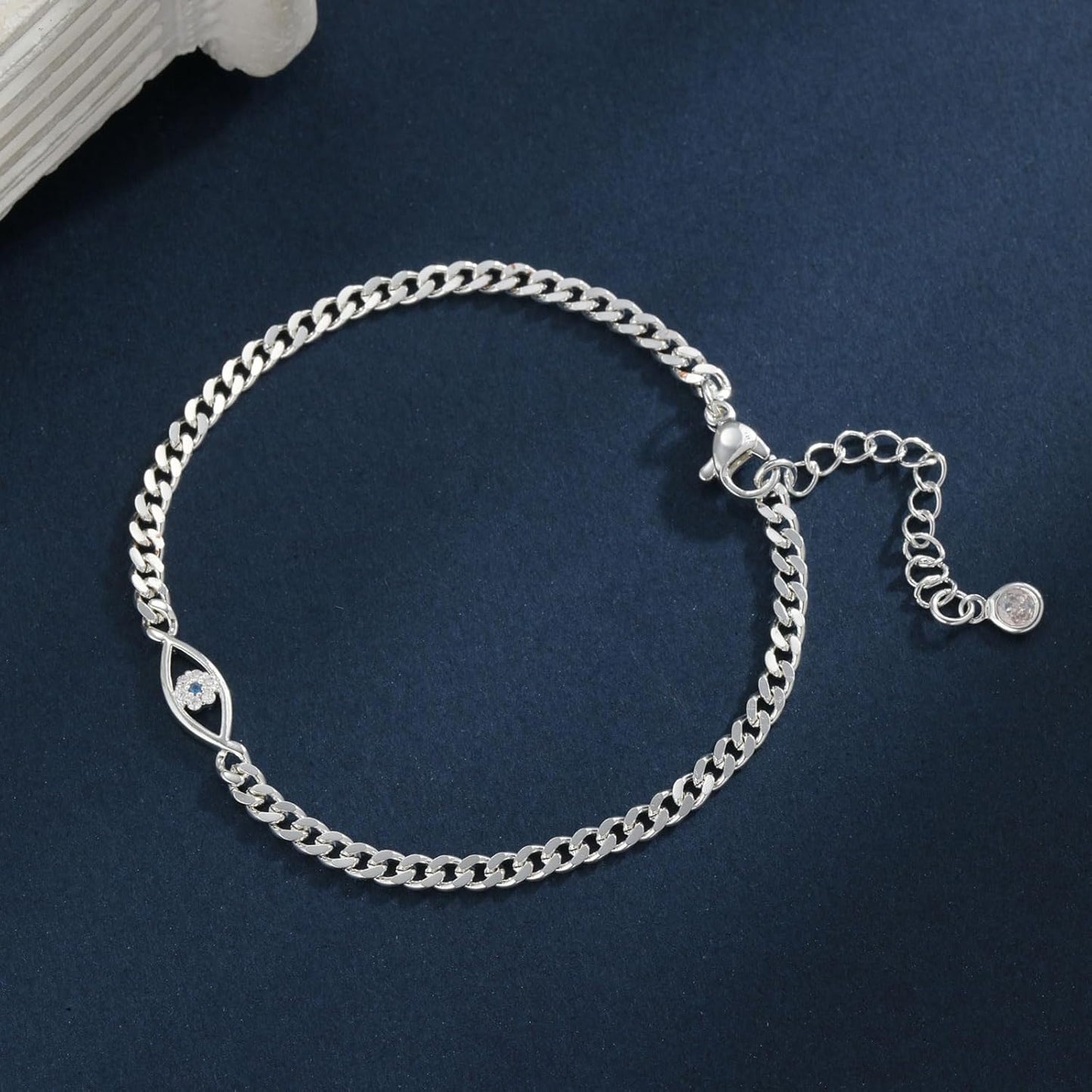 Dainty Gold Bracelet for Women 18K Gold Plated Tennis Evil Eye Cross Bracelet Trendy Classic Festival Jewelry Gifts