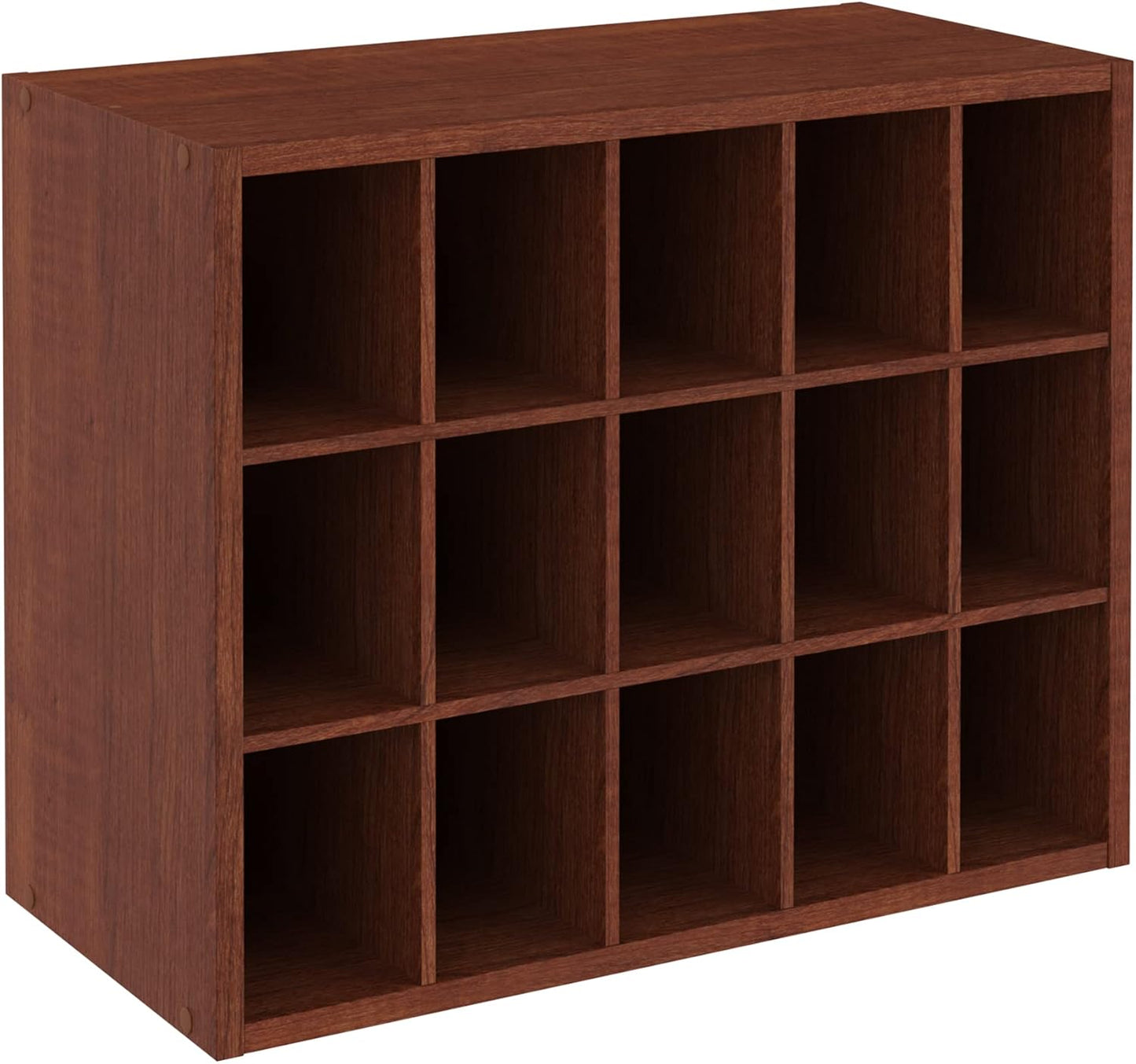 15 Cube Stackable Storage Organizer for Shoes, Bags, Crafts, Hobbies with Wood Shelves